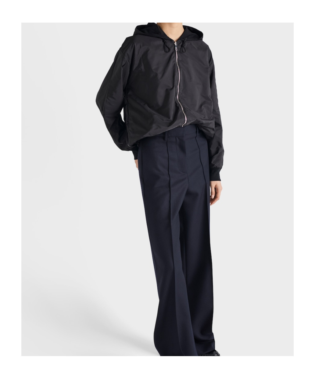 Prada Long Sleeve Casual Jacket In Black