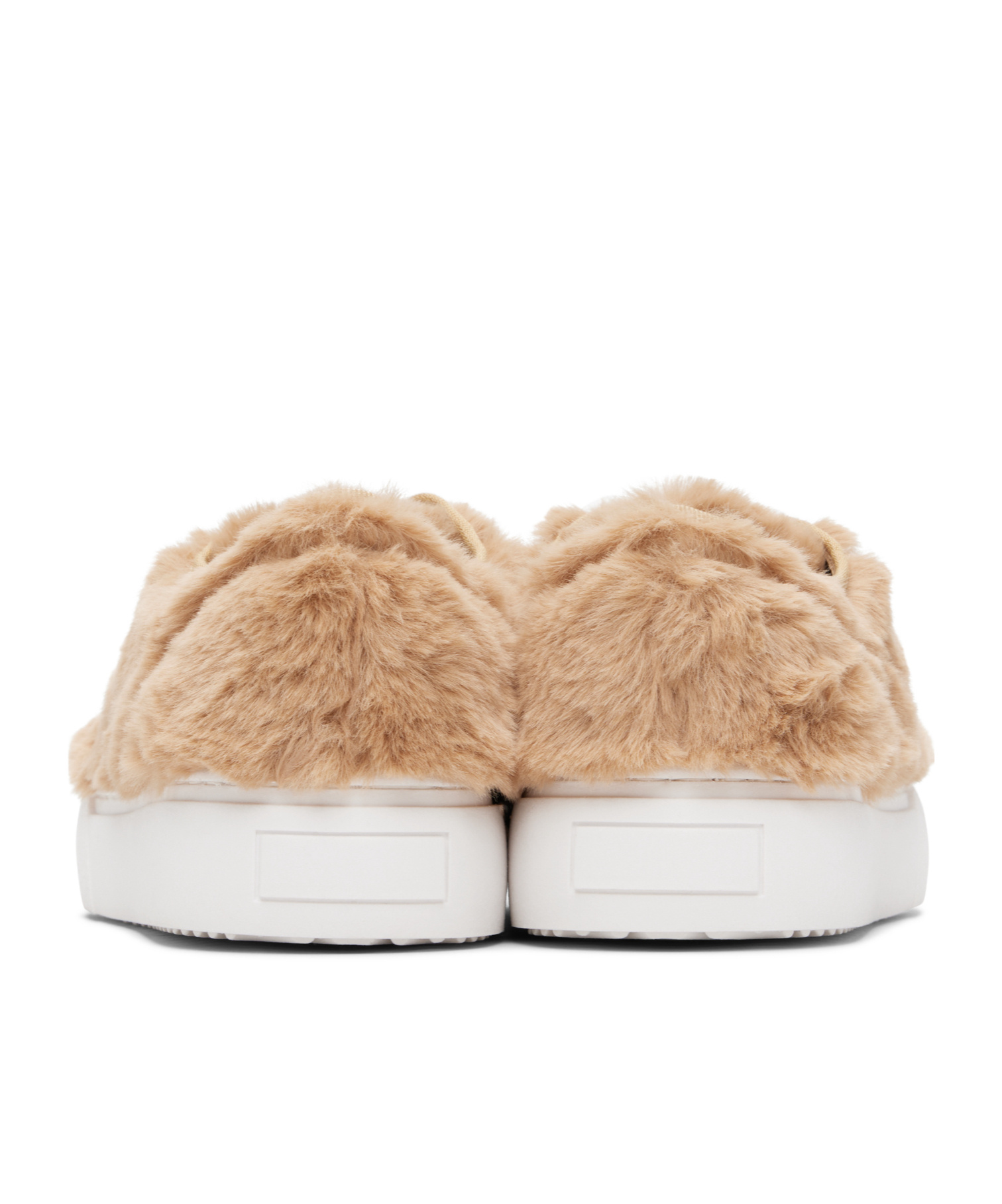 Marni Faux-fur Sneakers In Brown