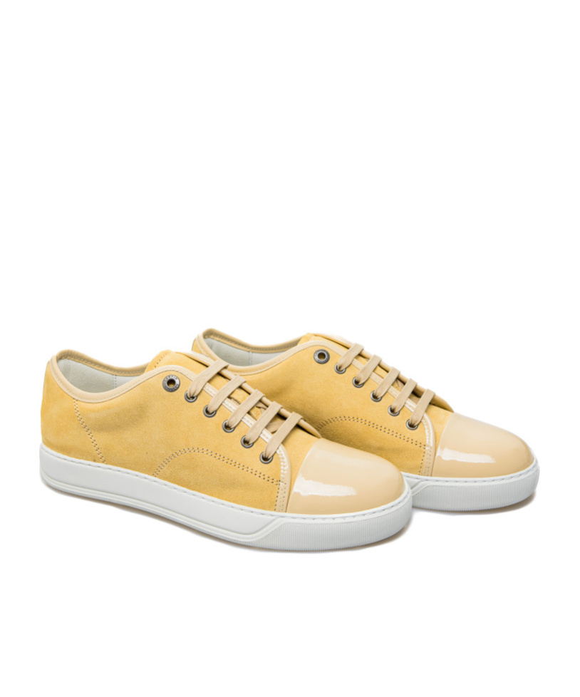 Lanvin Lace-up Low-cut Skate Shoes In Yellow