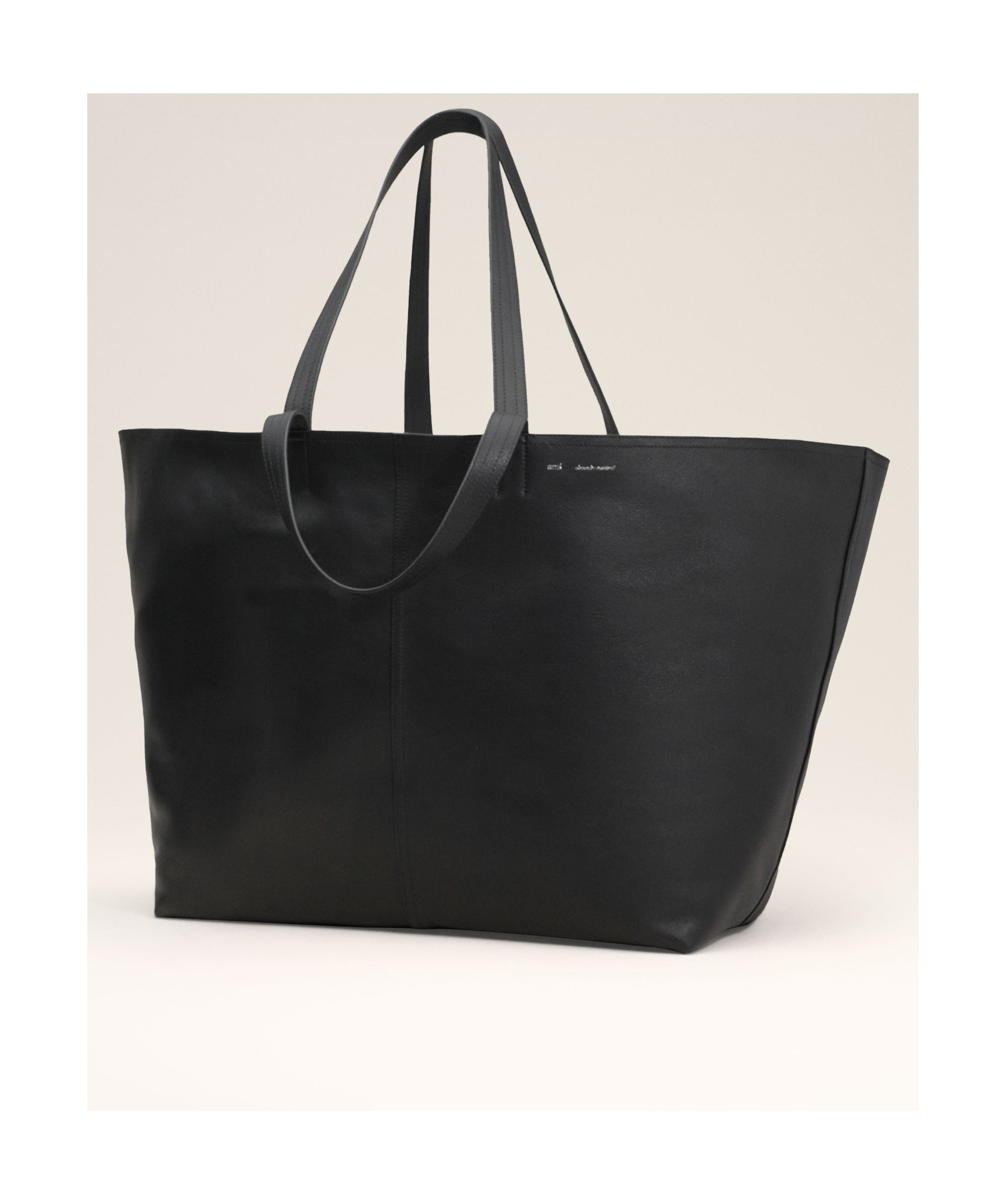 Ami Alexandre Mattiussi Letter Detail Shoulder Bag In Black