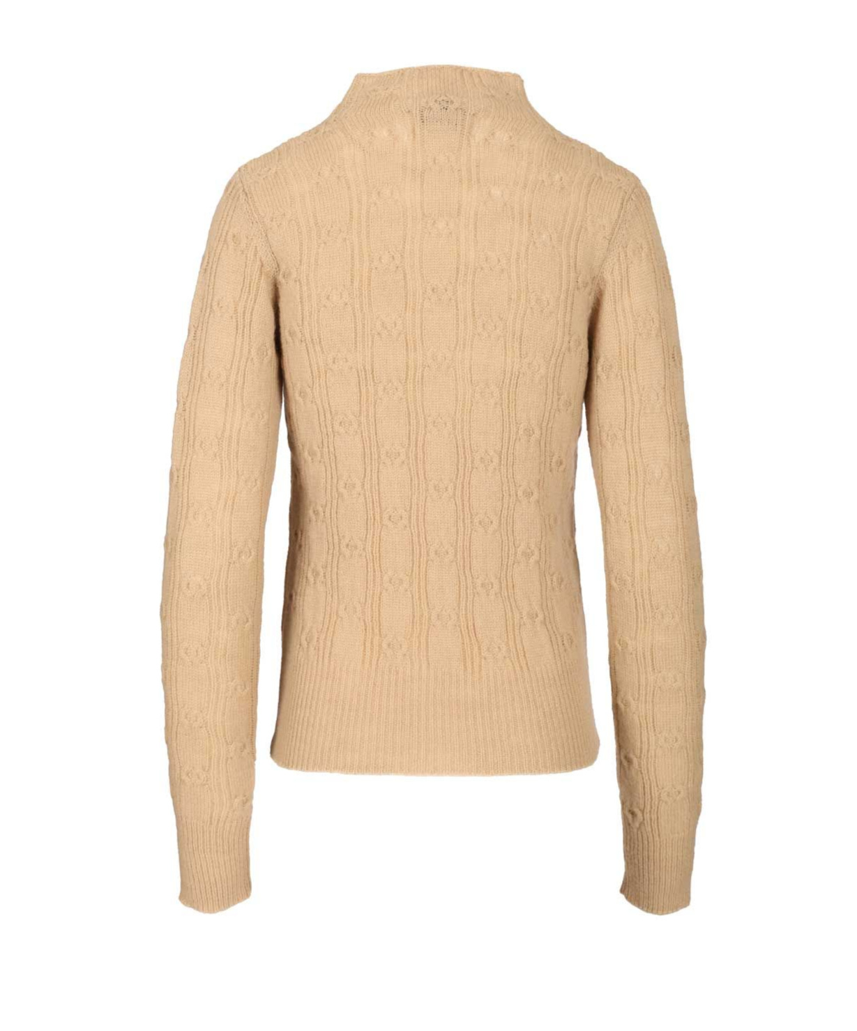 Dries Van Noten 09260-tessy 2707 Mock Neck Sweater Knitwear Beige In Pink