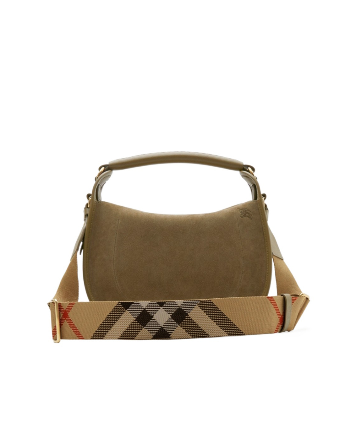 Burberry Medium B Clip Messenger Bag In Green