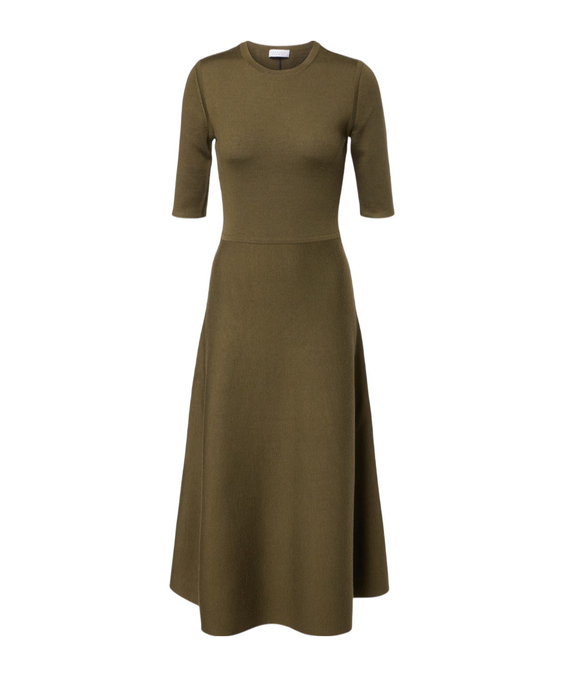 Gabriela Hearst Wool, Cashmere, And Silk Midi Dress In Green