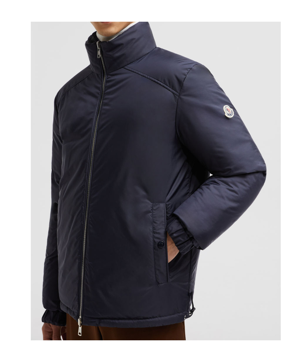 Moncler Peclet Reversible Short Down Jacket, Men, Multicolour, Size: 5 In Blue