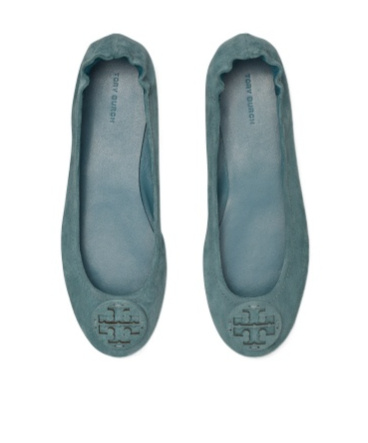 Tory Burch Minnie Ballet Flats In Blue
