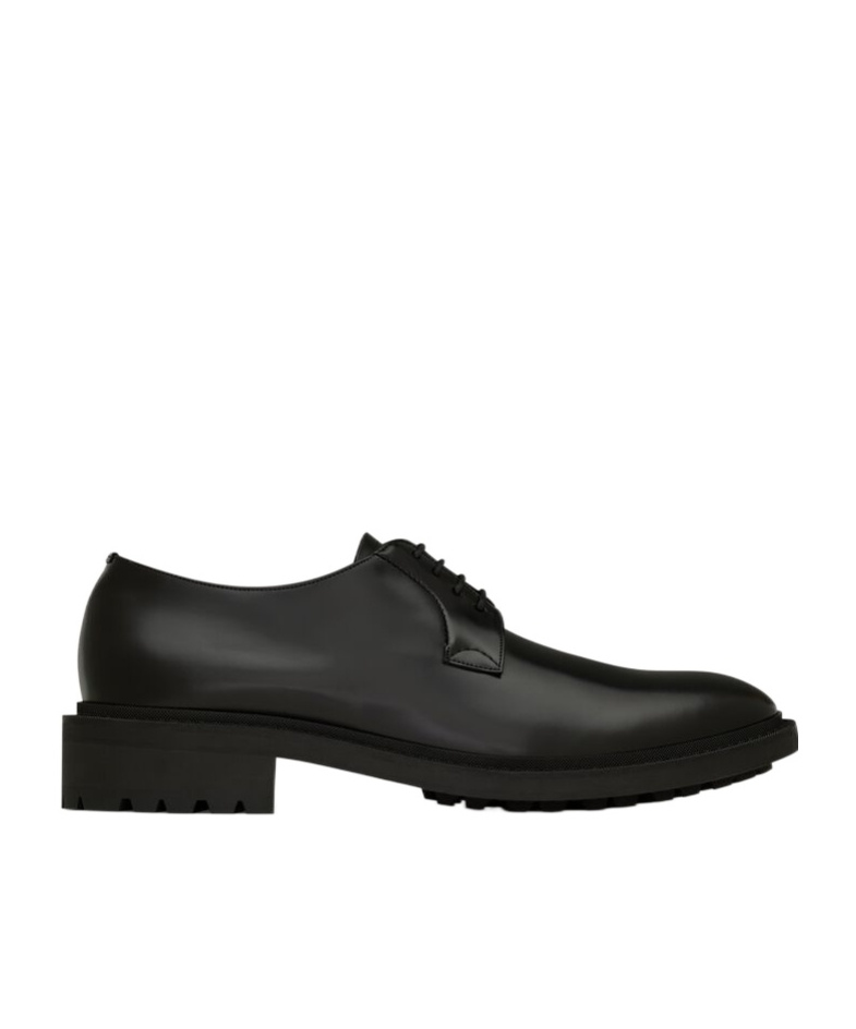 Saint Laurent Leather Adrien Oxford Shoes In Black