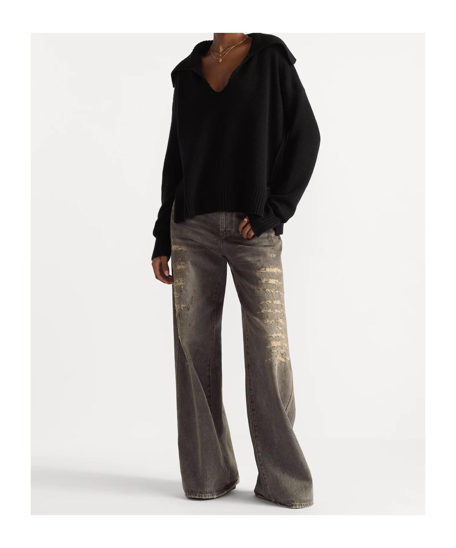 Dior Knitwear With Collared Neck And Ribbed Finish In Black