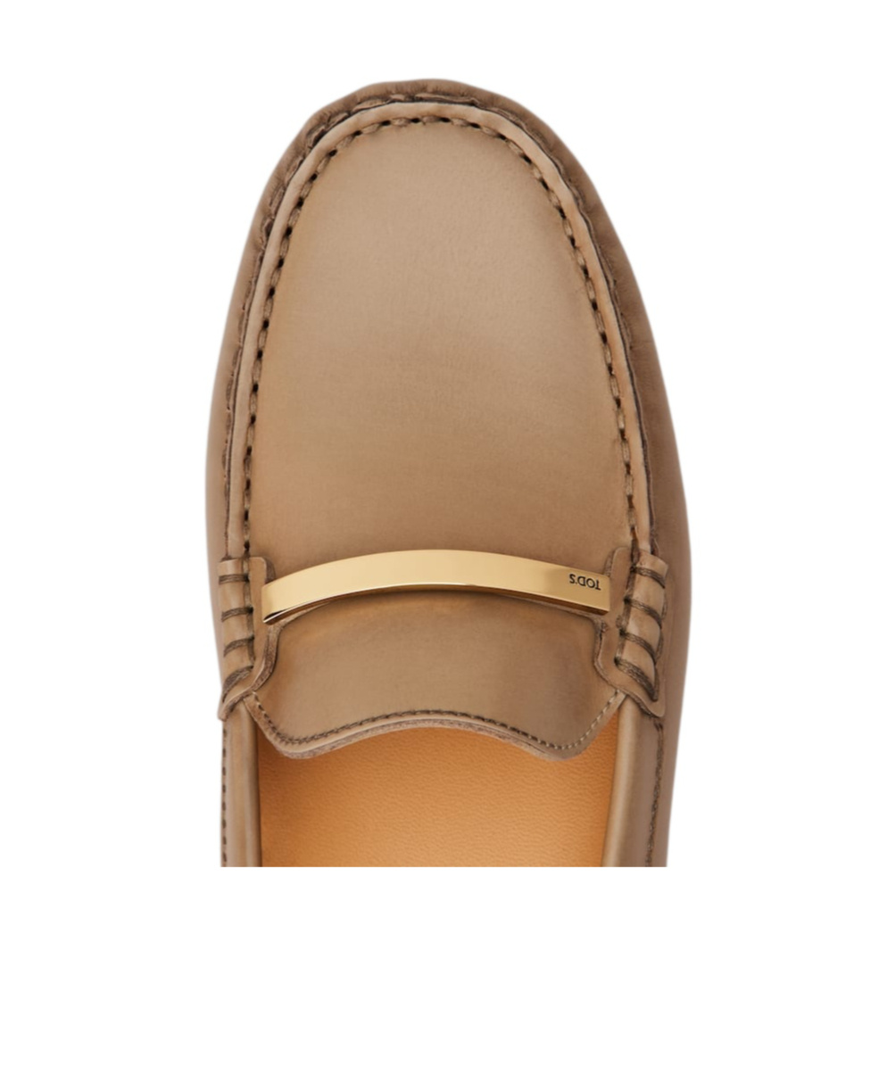Tod's Round-head Minoccasin-bean Shoes In Brown