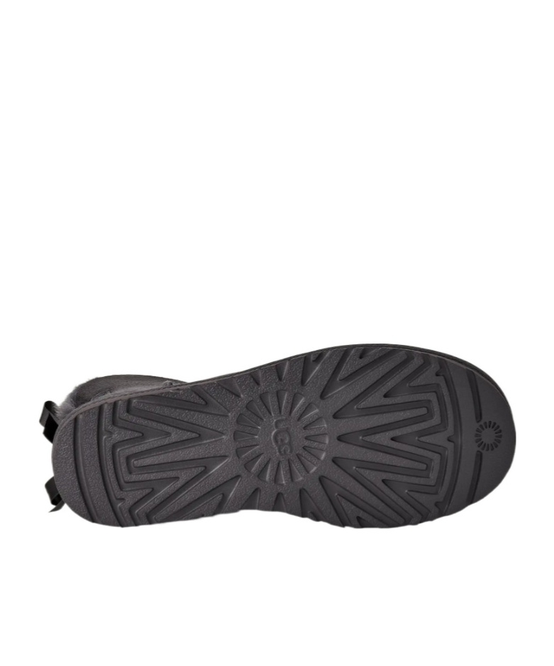 Ugg Mini Bailey Bow Ii Shearling Fur Boots In Black