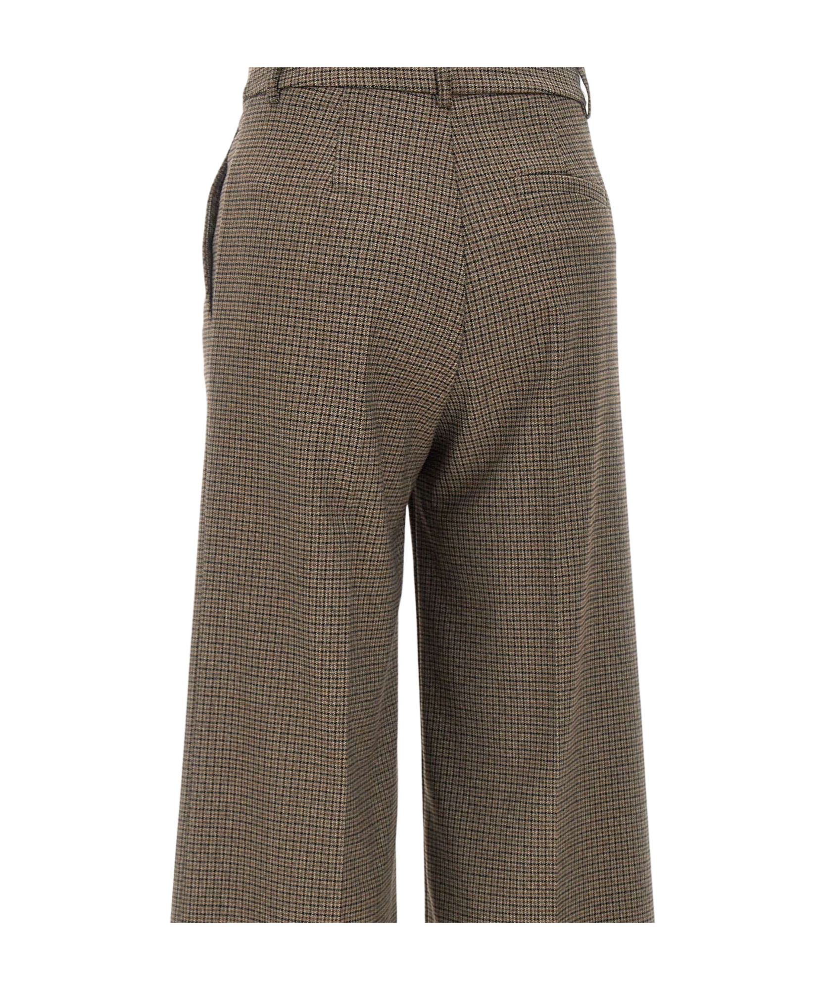 Kaos Check-pattern Trousers In Green