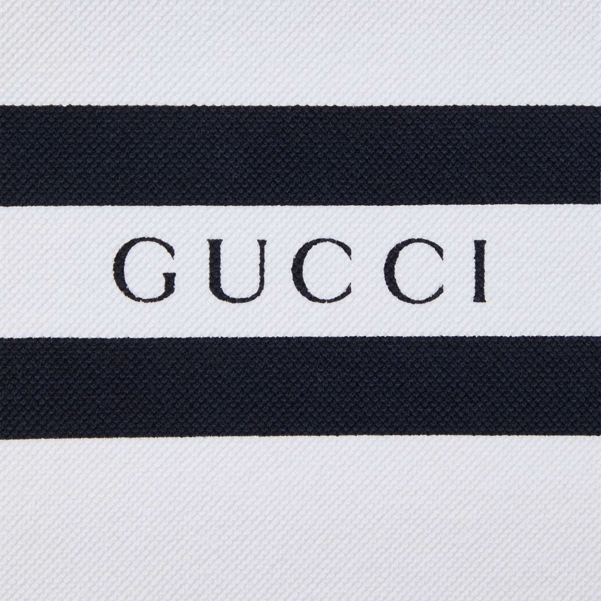 Gucci Ss Polo Stretch Cotton Piquet In White
