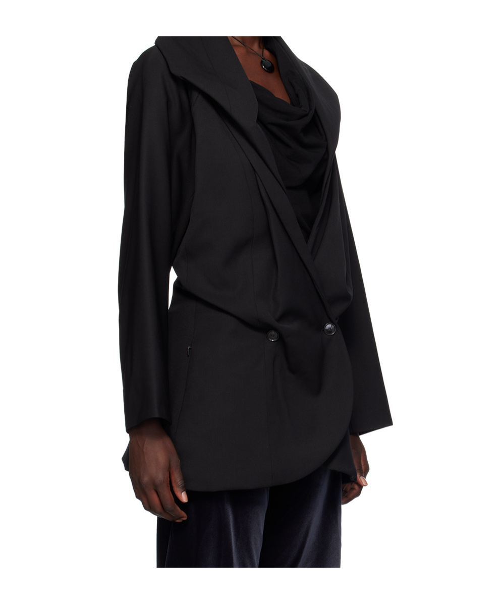 Kiko Kostadinov Long-sleeved Suit Coat In Black