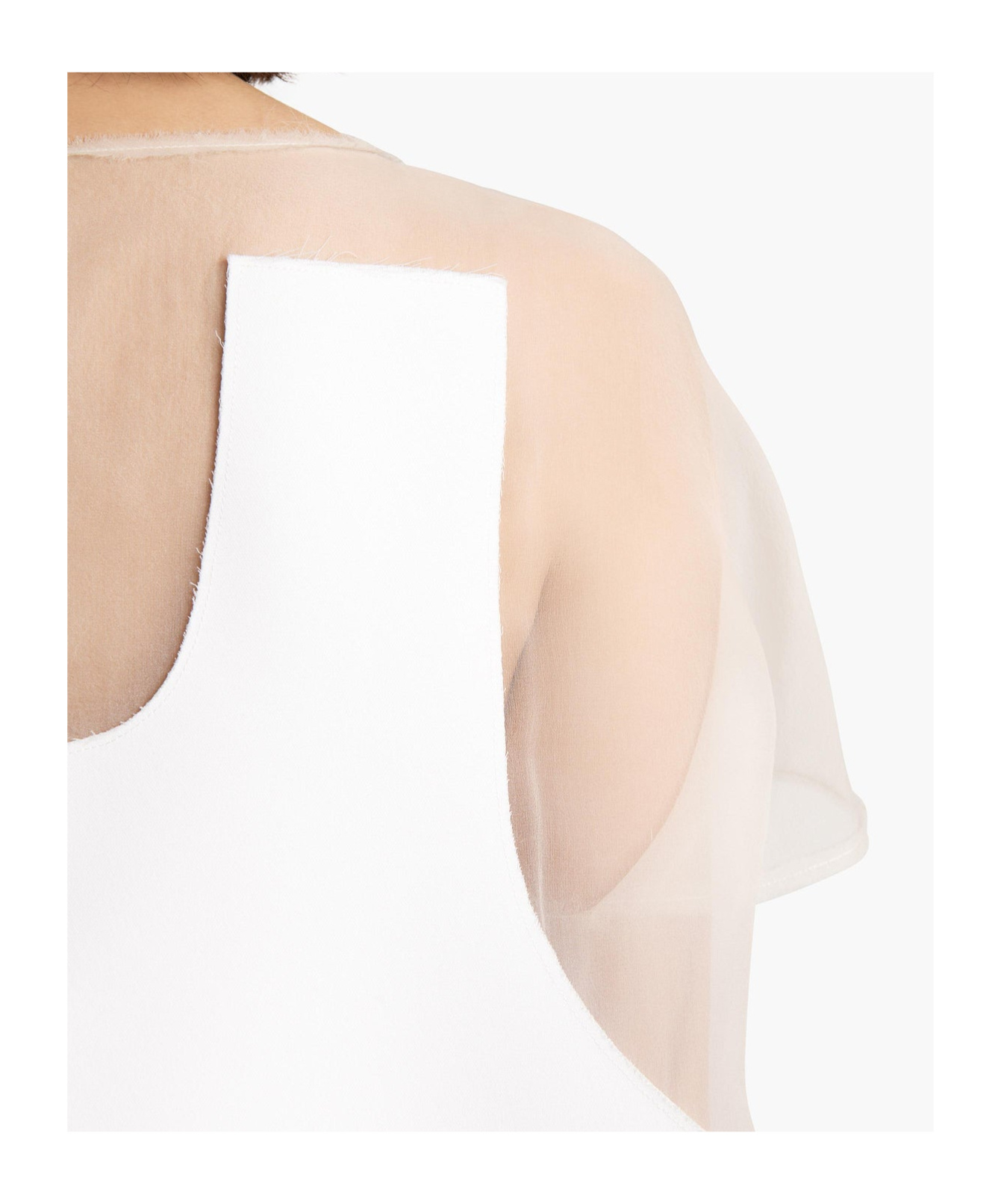 Khaite Winona Paneled Crepe Mini Dress In White