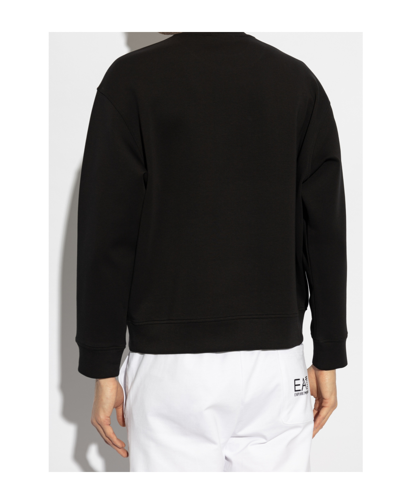 Emporio Armani Long-sleeved Sweater In Black