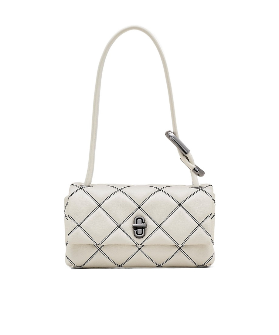 Marc Jacobs White And Black The Mini Dual Shoulder Bag