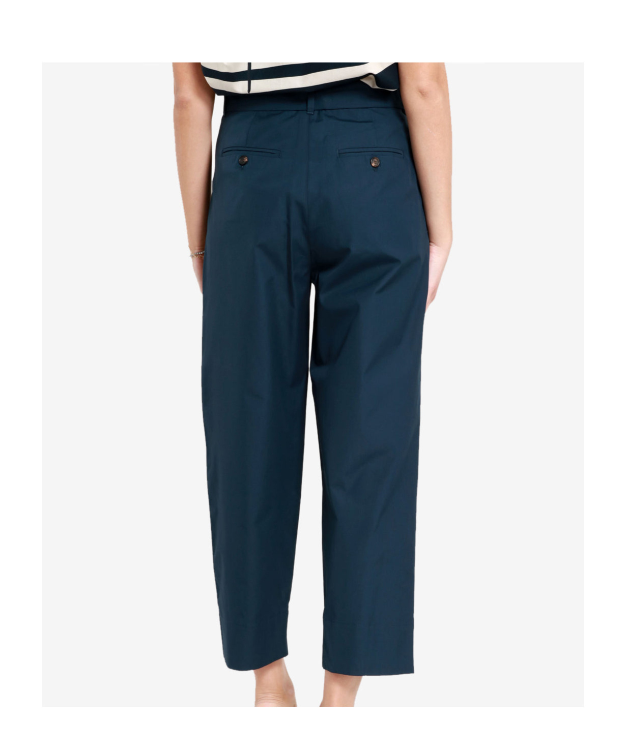Max Mara Pocket Casual Pants In Blue