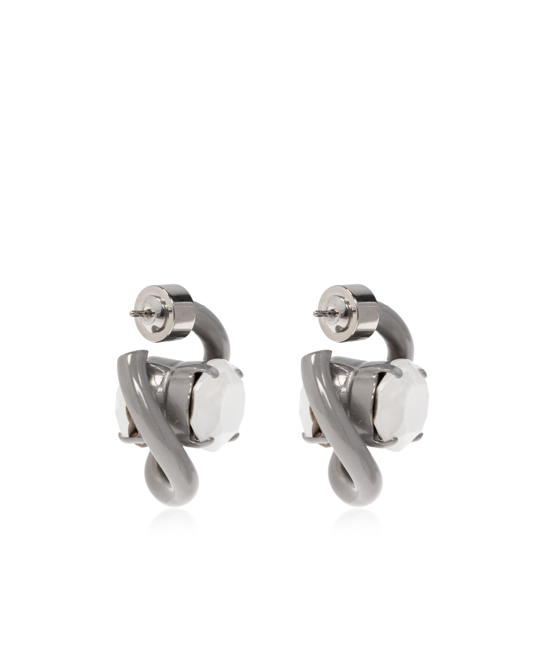 Marni Twisted Earrings In Gray