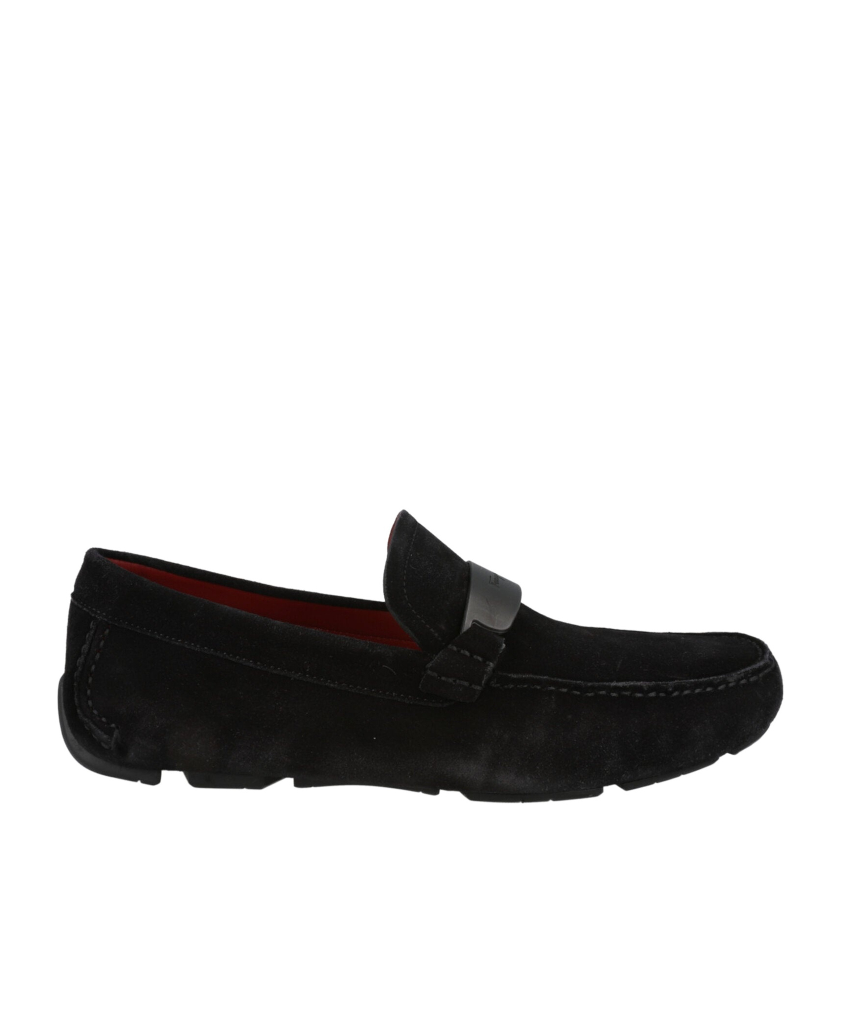 Ferragamo Man Loafers Black Size 8.5 Leather In Black