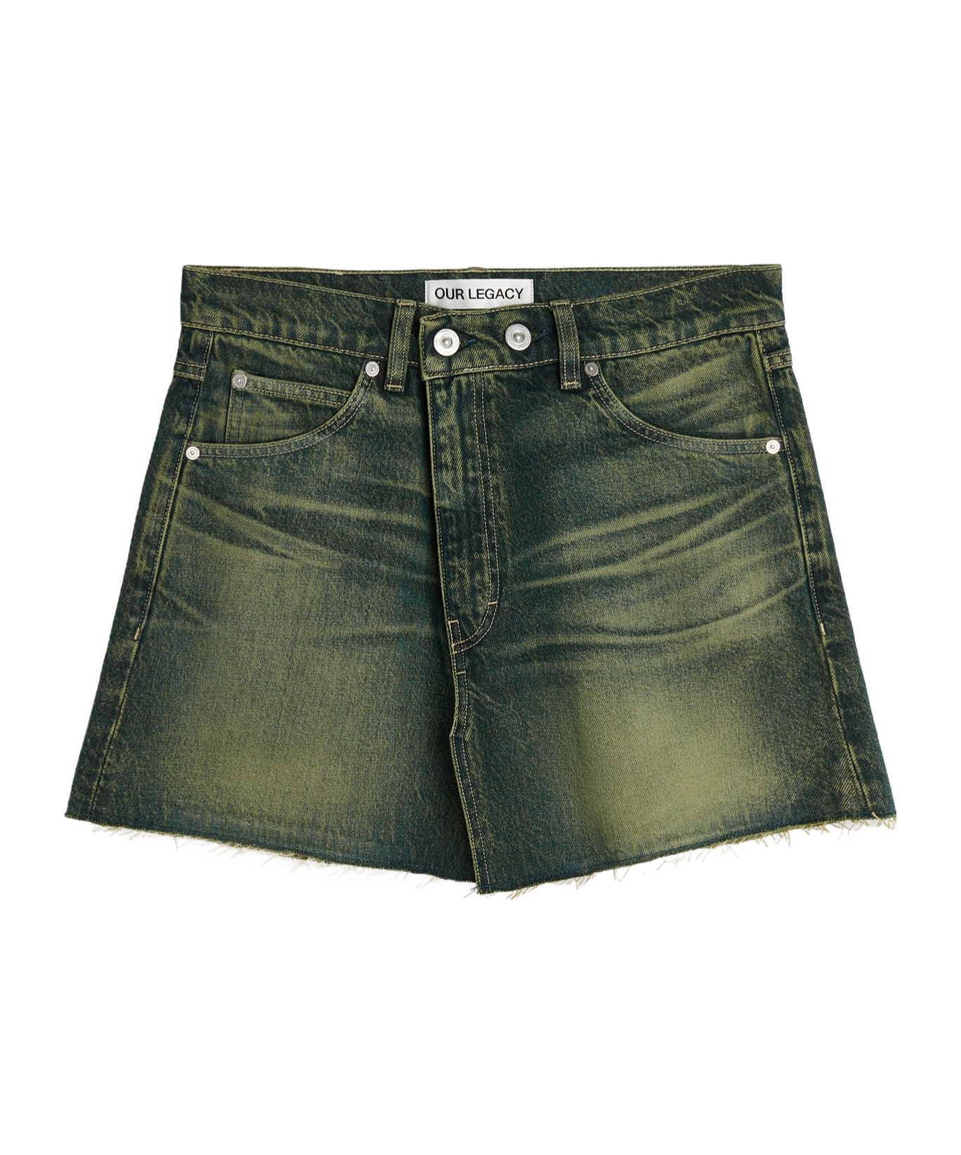 Shop Our Legacy Cover Mini Skirt In Green