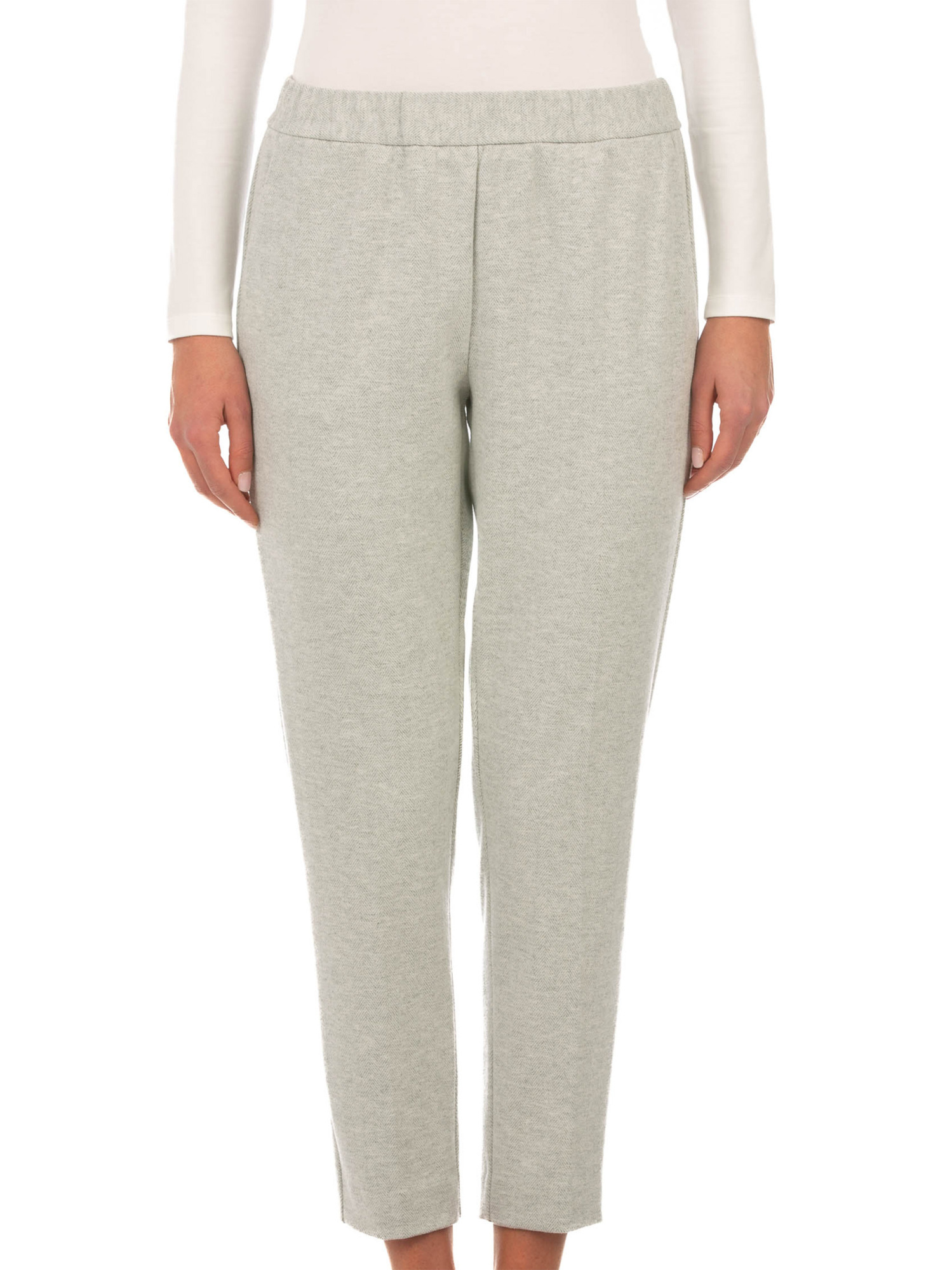 Le Tricot Perugia Tapered Sweatpants In Gray