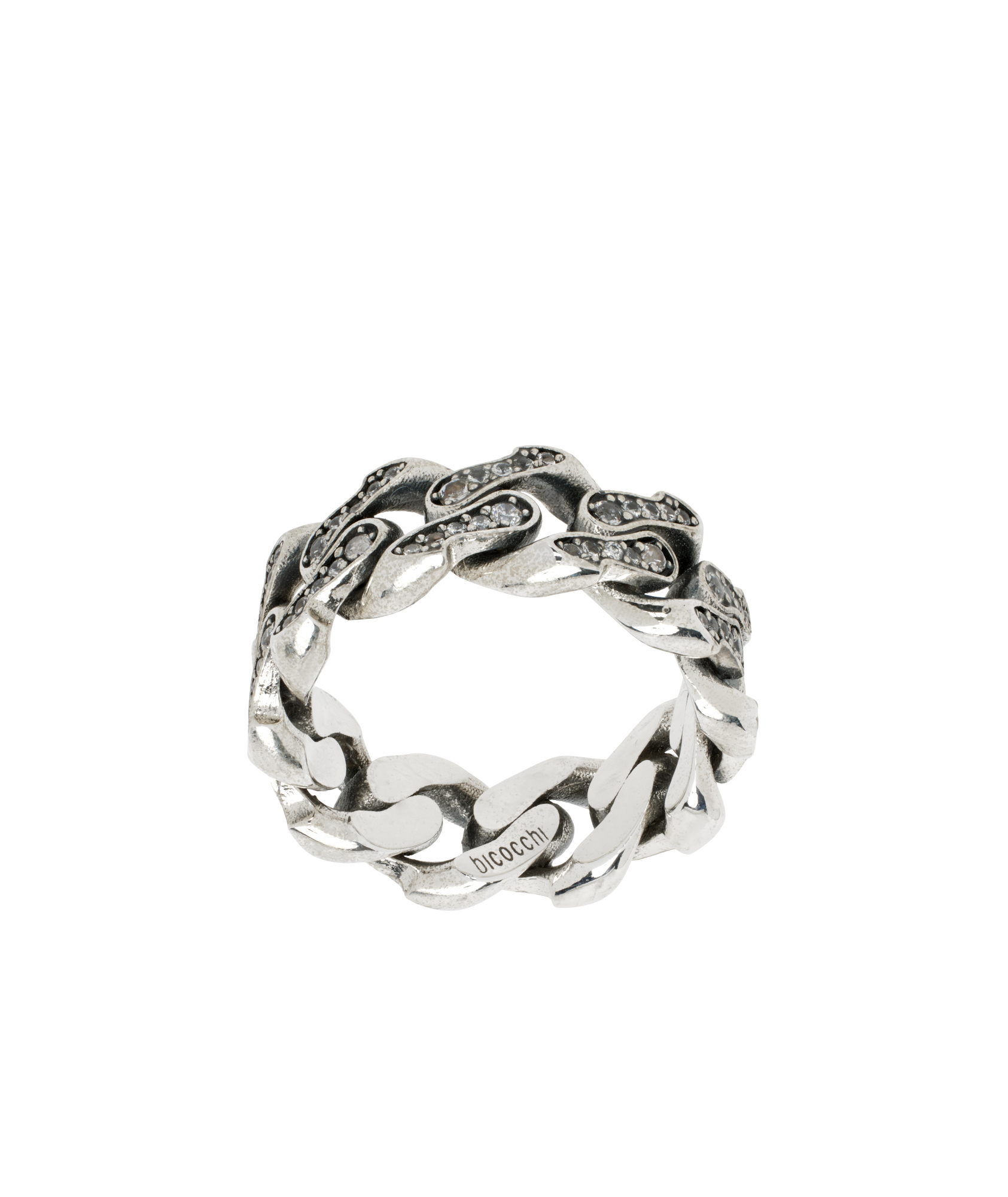 Emanuele Bicocchi Chain Ring In White