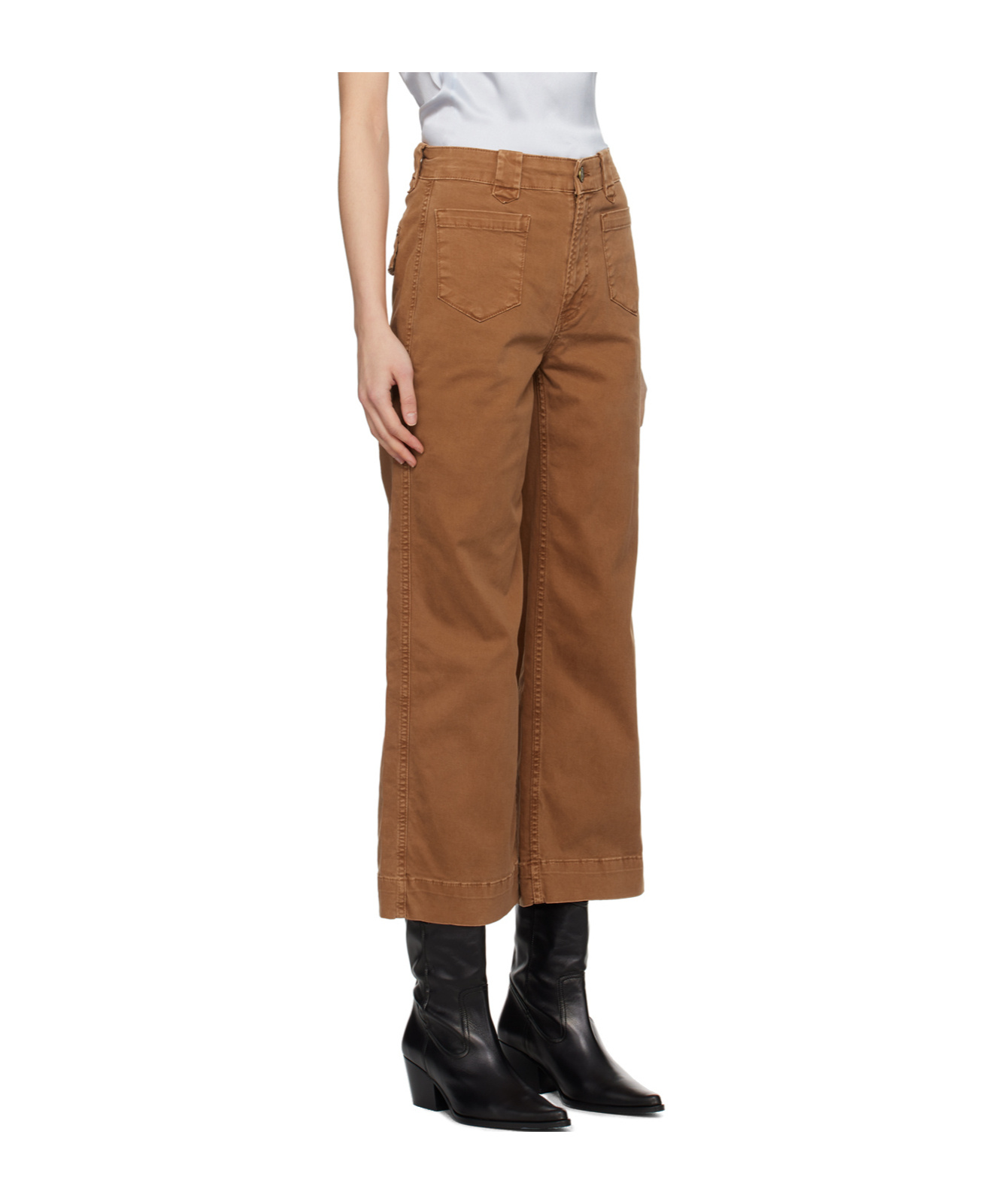 Frame Brown Utility Jeans In Brown