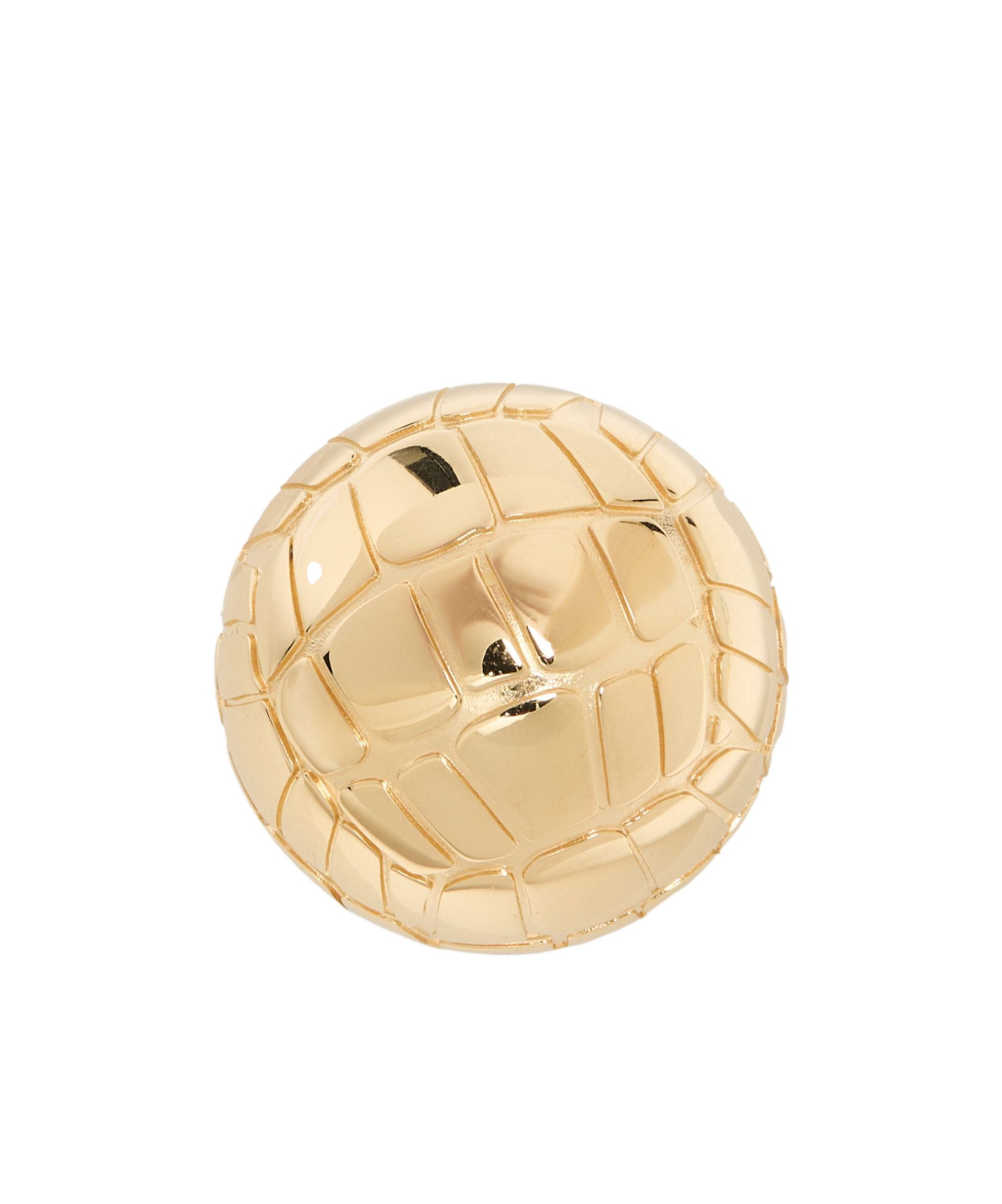 Shop Jacquemus Round Earrings In Golden