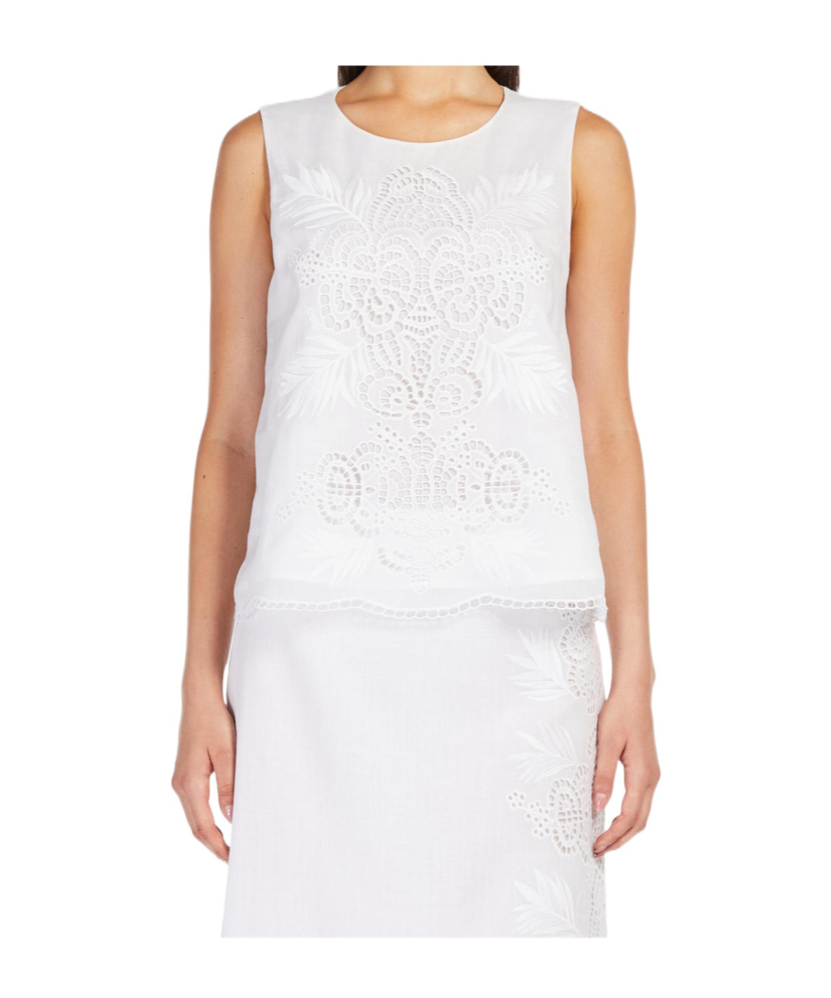 Max Mara Sleeveless Vest In White