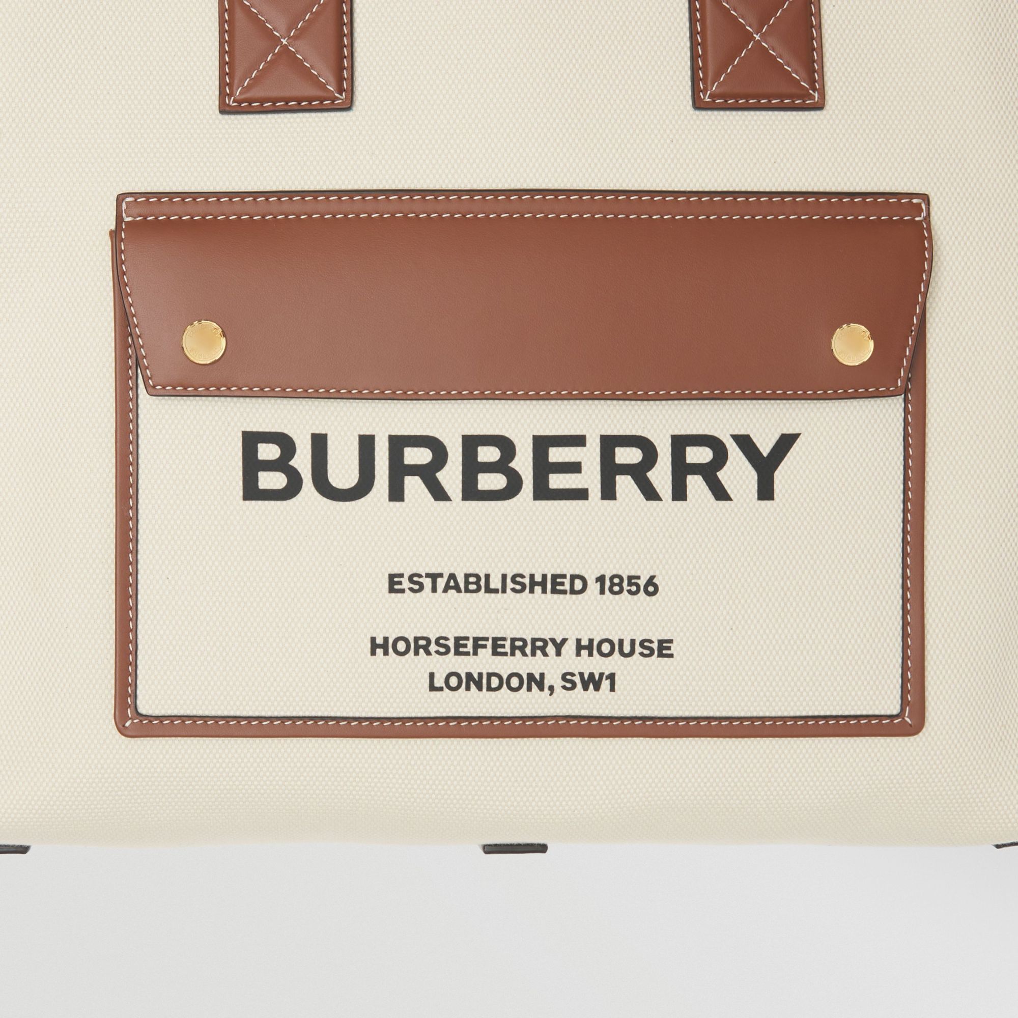 Burberry Medium Two-tone Freya Bag In White