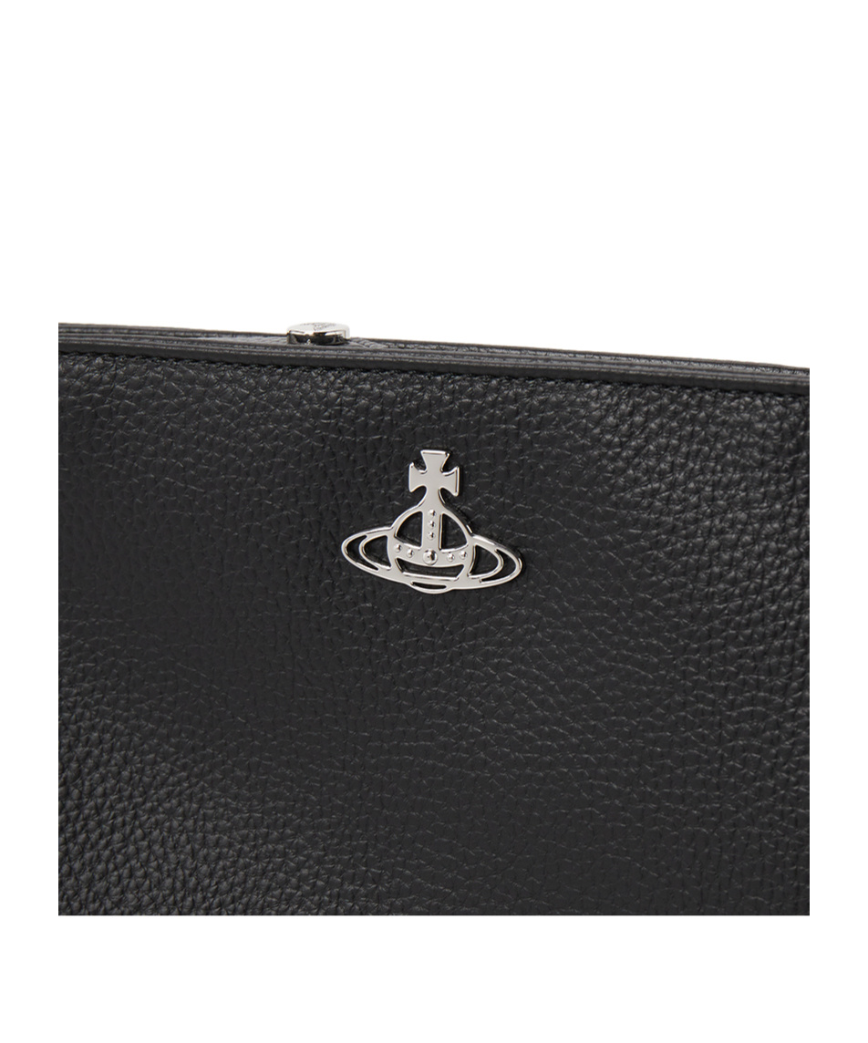 Vivienne Westwood Top Zipper Shoulder Bag In Black