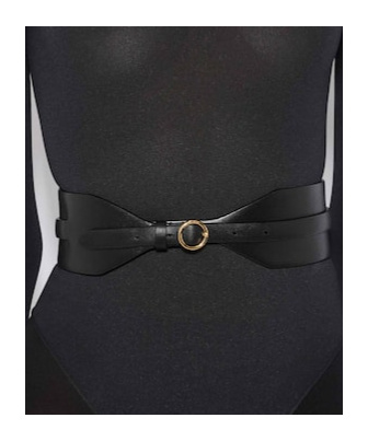Alaïa Large Calf Leather Belt With Gold-tone Buckle