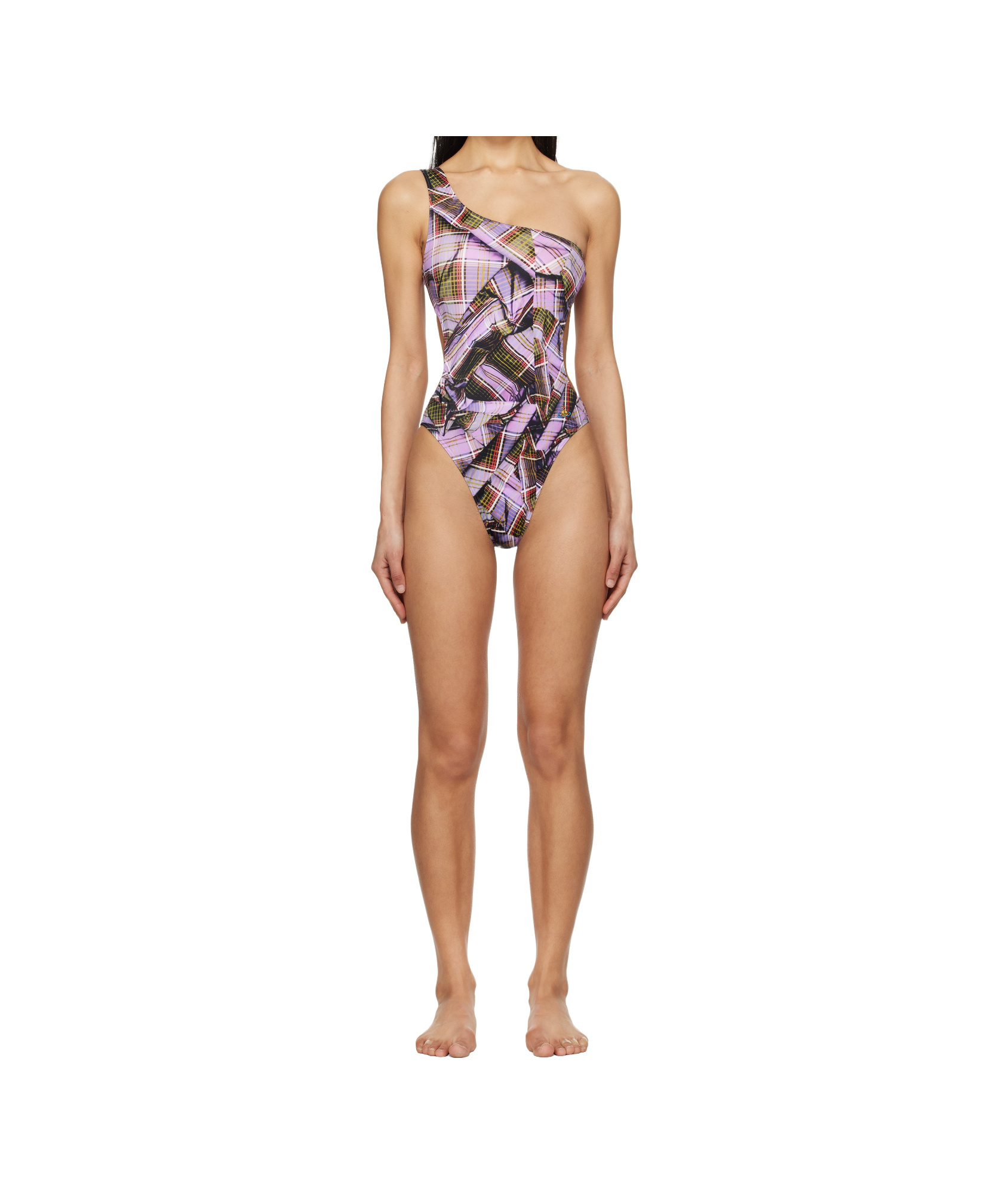 Vivienne Westwood Purple One Shoulder Swimsuit In Purple