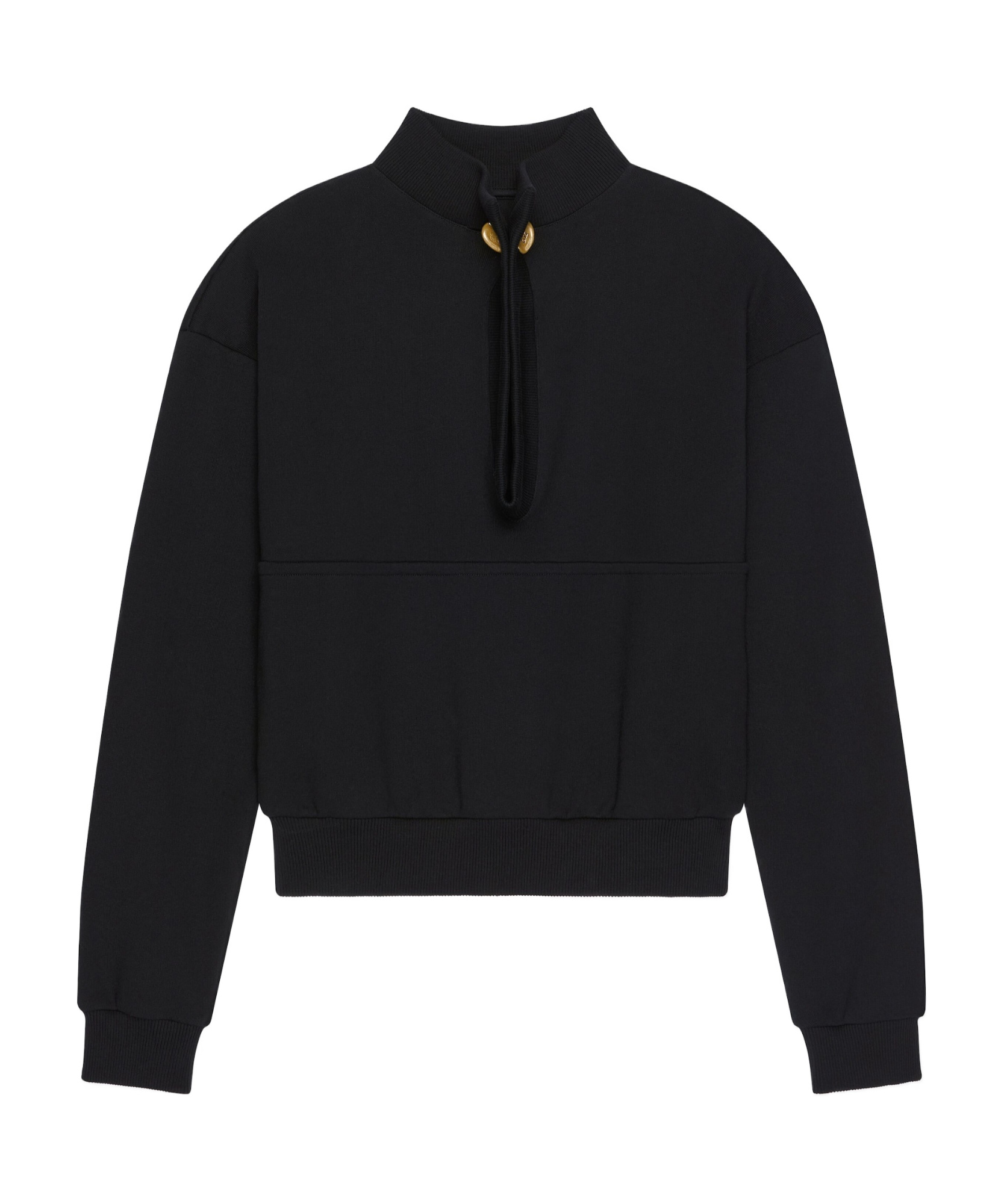 GIVENCHY SWEATSHIRT IN FLEECE WITH BUTTONED COLLAR