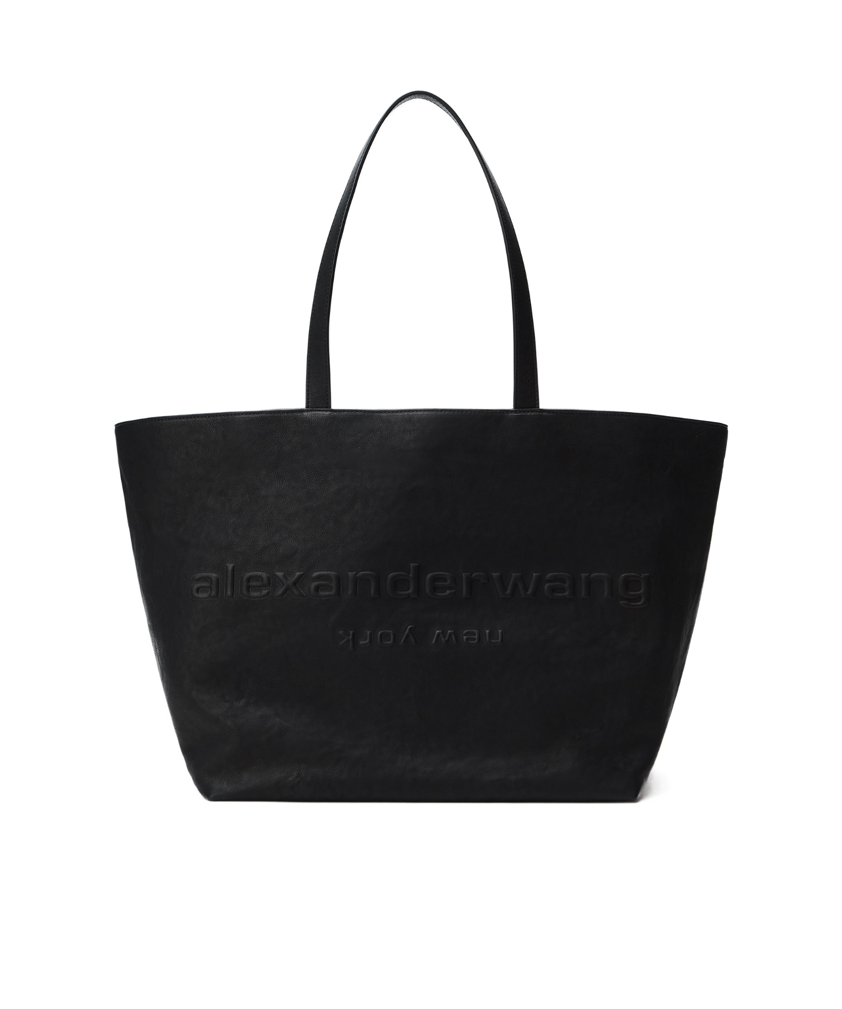 Alexander Wang Embossed-logo Tote Bag In Black