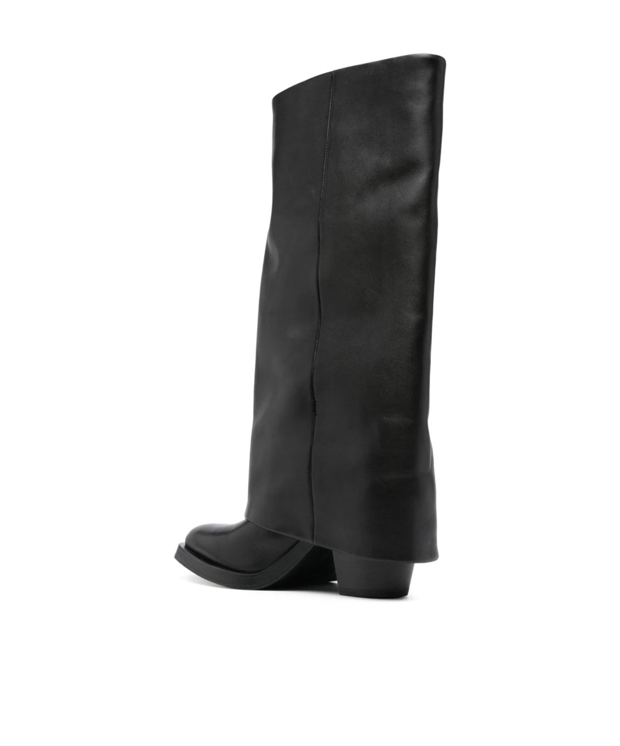 Ash Side Zip Boots In Black