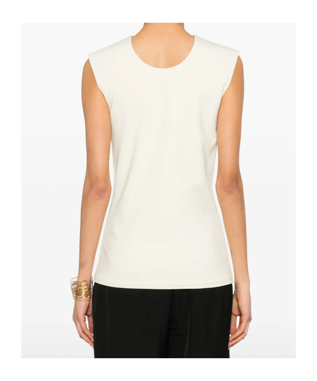 Lanvin Deep V-neck Top In White
