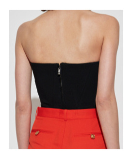 Versace Satin-panelled Bustier Top In Black