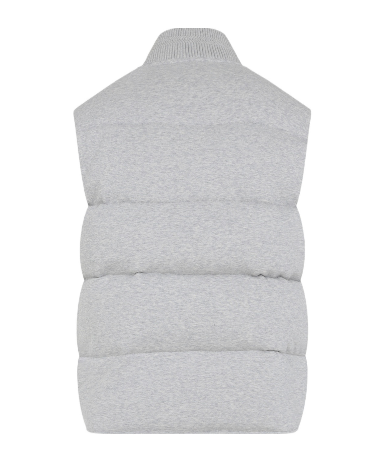 Tom Ford Quilted Ribbed Collar Side Pockets Jacket In Gray
