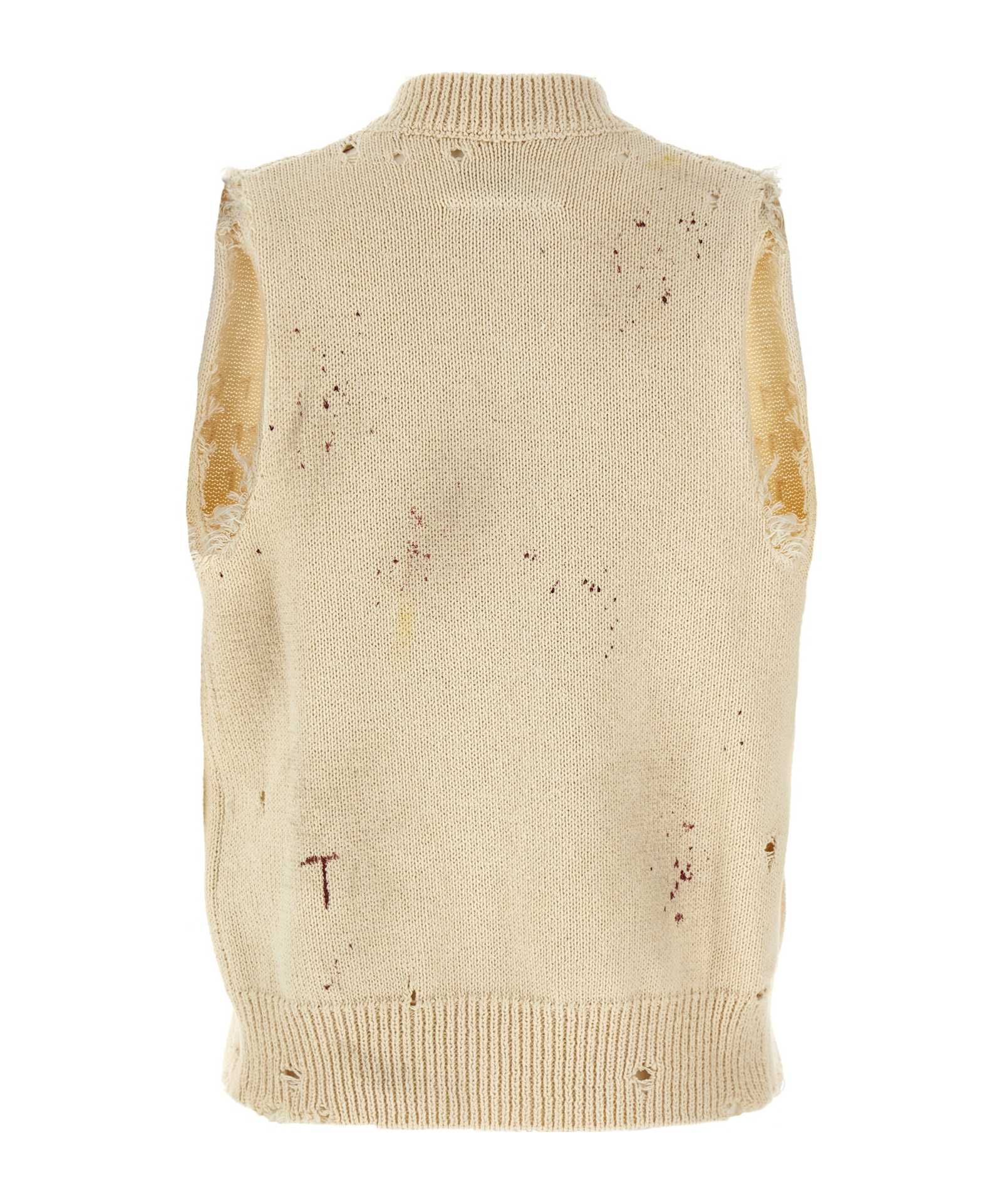 Shop Mm6 Maison Margiela Signature Numbers Motif Waistcoat In Nude