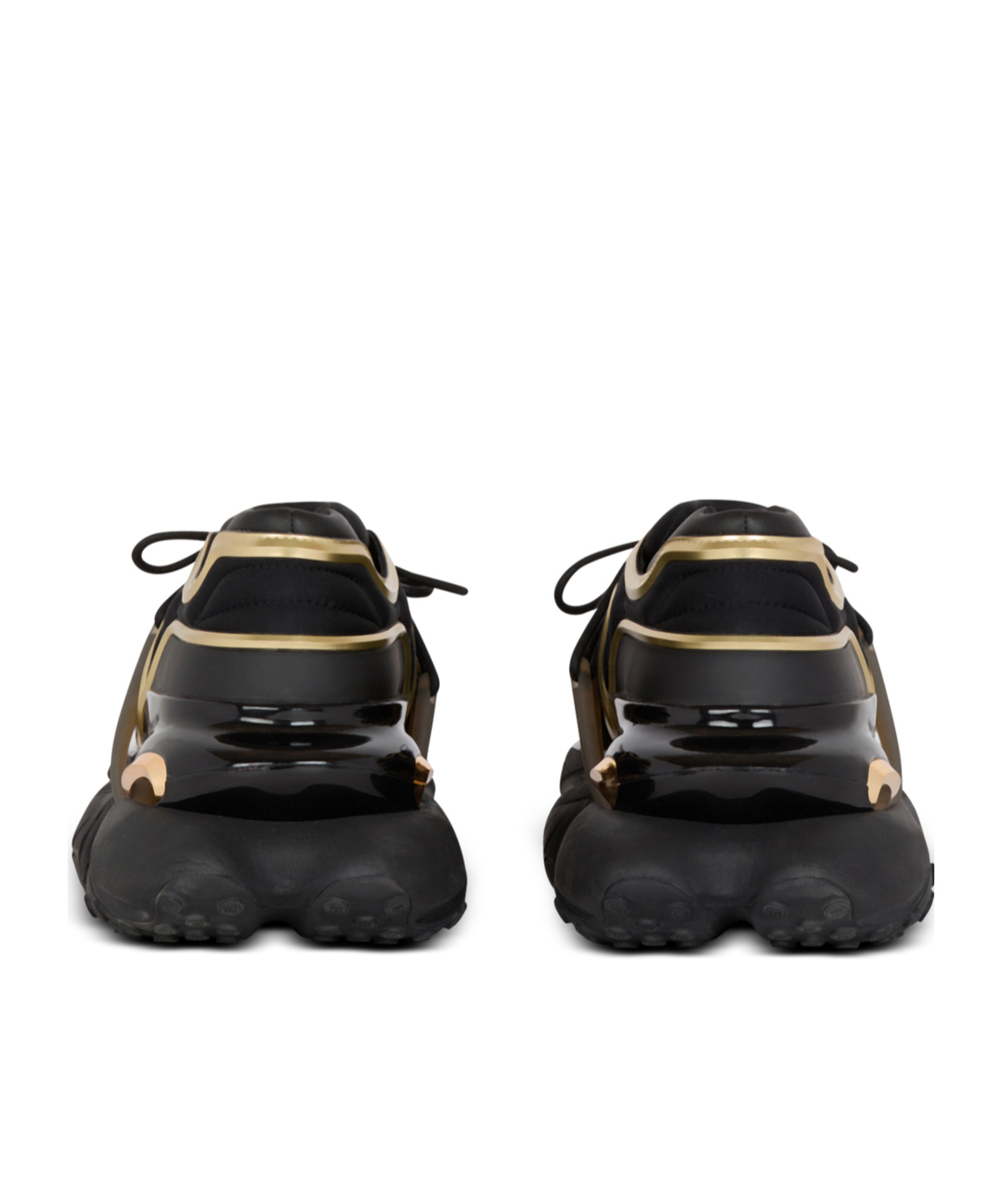 Shop Balmain Unicorn Wave Trainers In Neoprene And Calfskin In Black