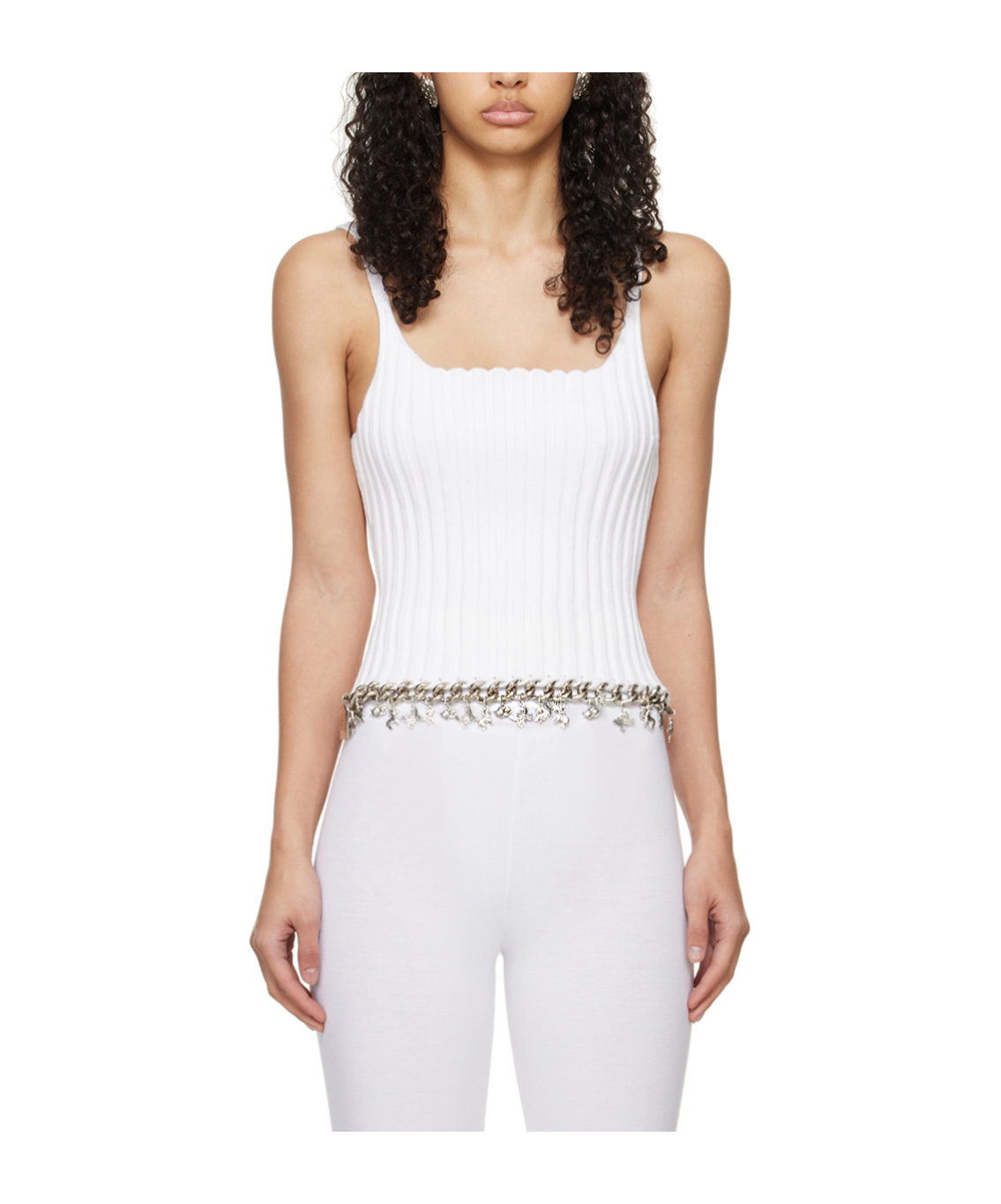Chopova Lowena Daffy Chain Vest In White