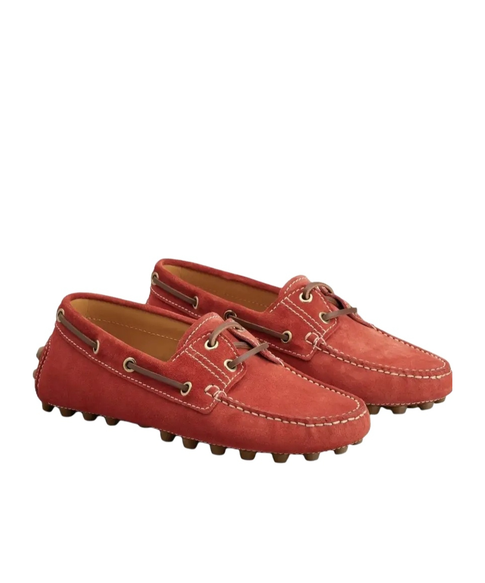 Tod's Round-head Flat Shoes In Red