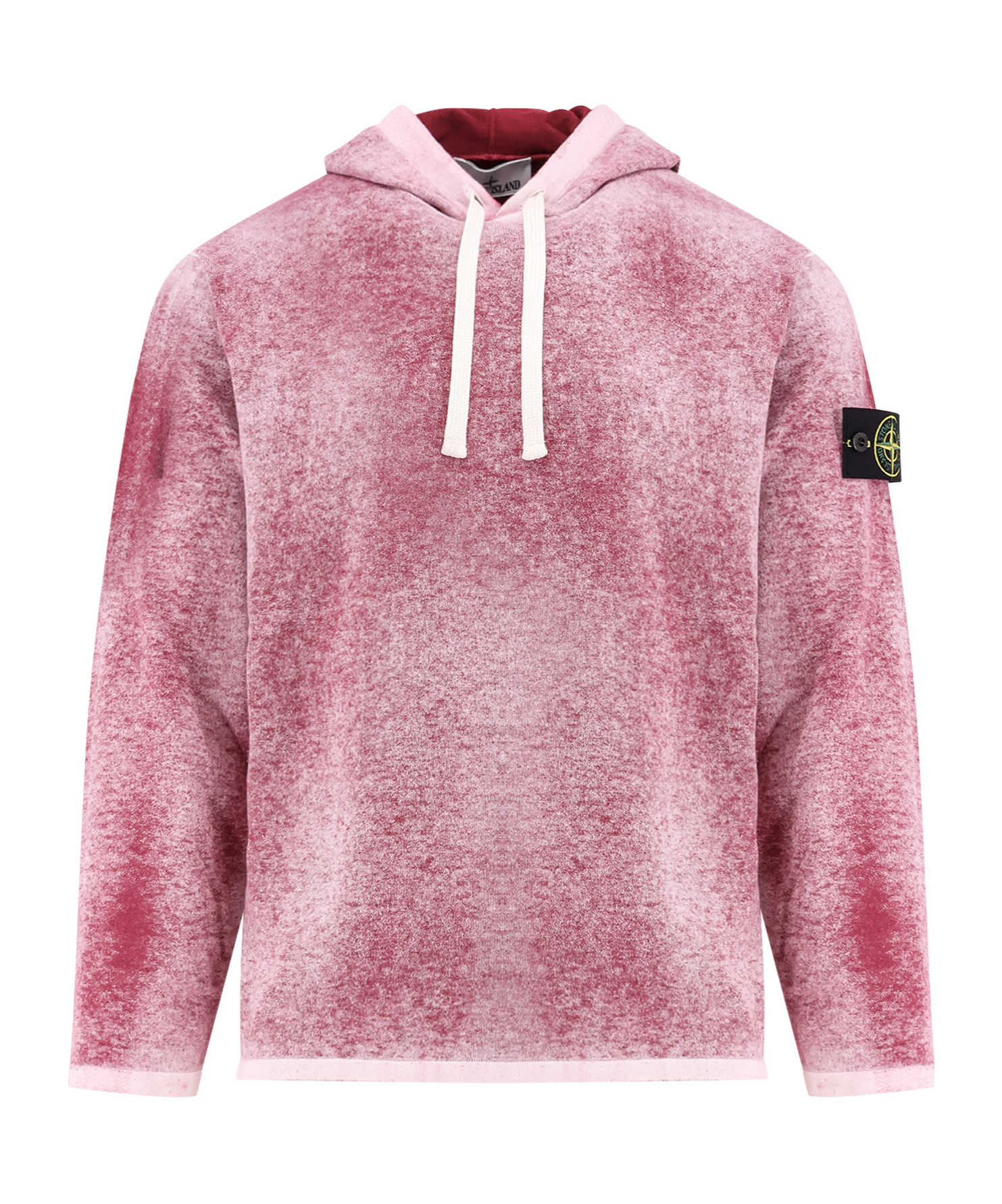 Stone Island Cotton Reversible Sweater With Iconic Logo Patch In Pink