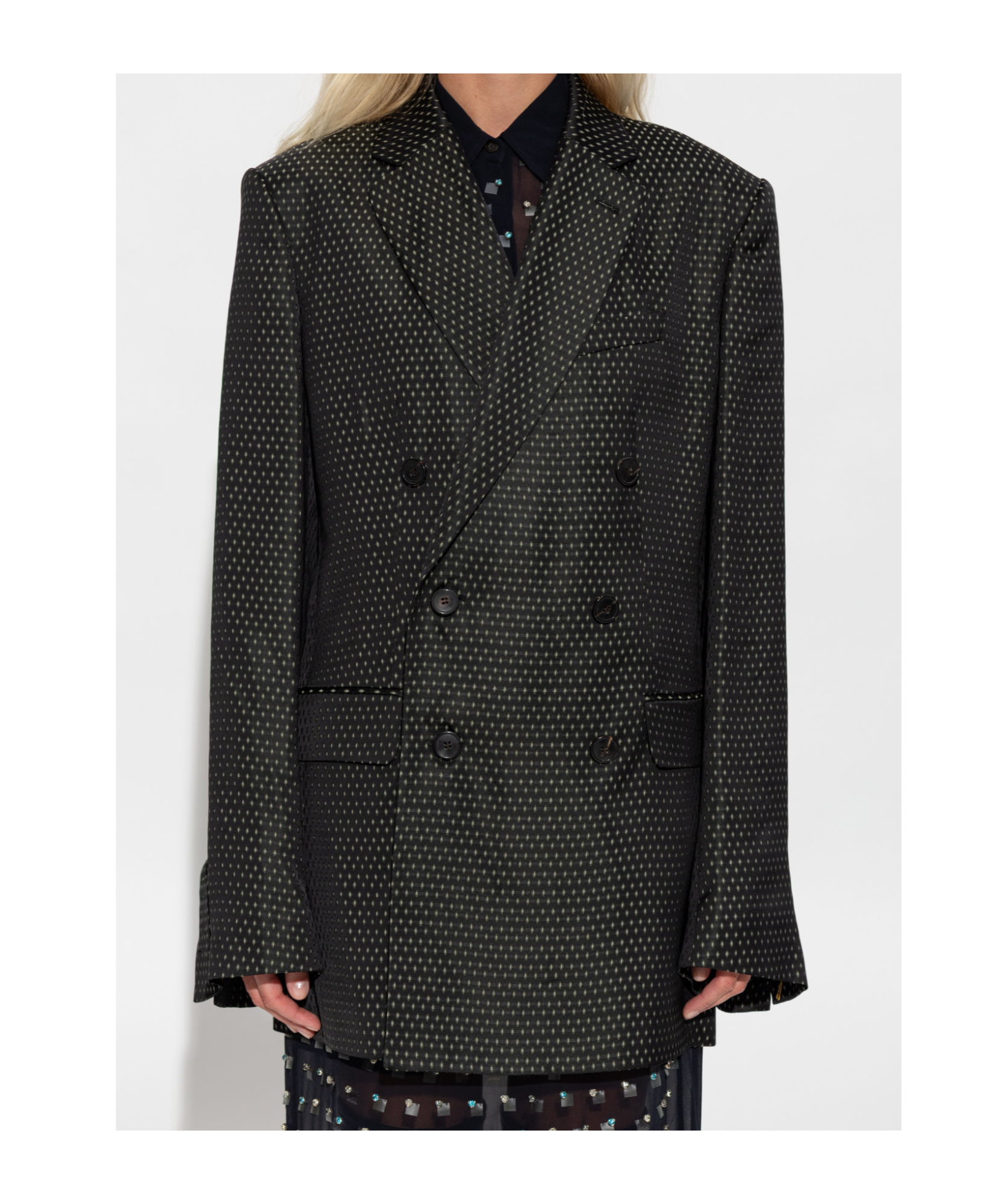 Dries Van Noten Long Sleeve Blazer In Black