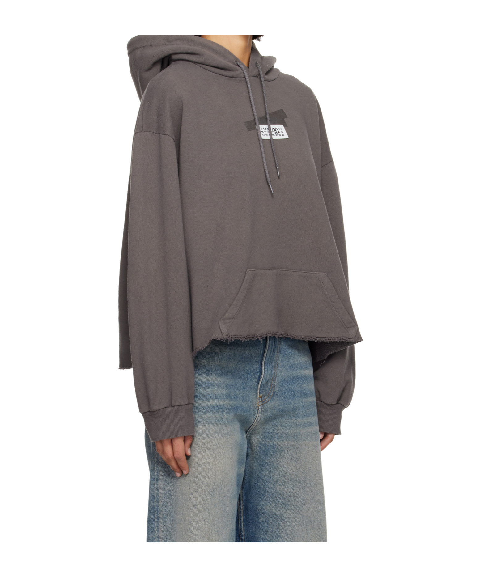 Mm6 Maison Margiela Taupe Relaxed Hoodie In Gray