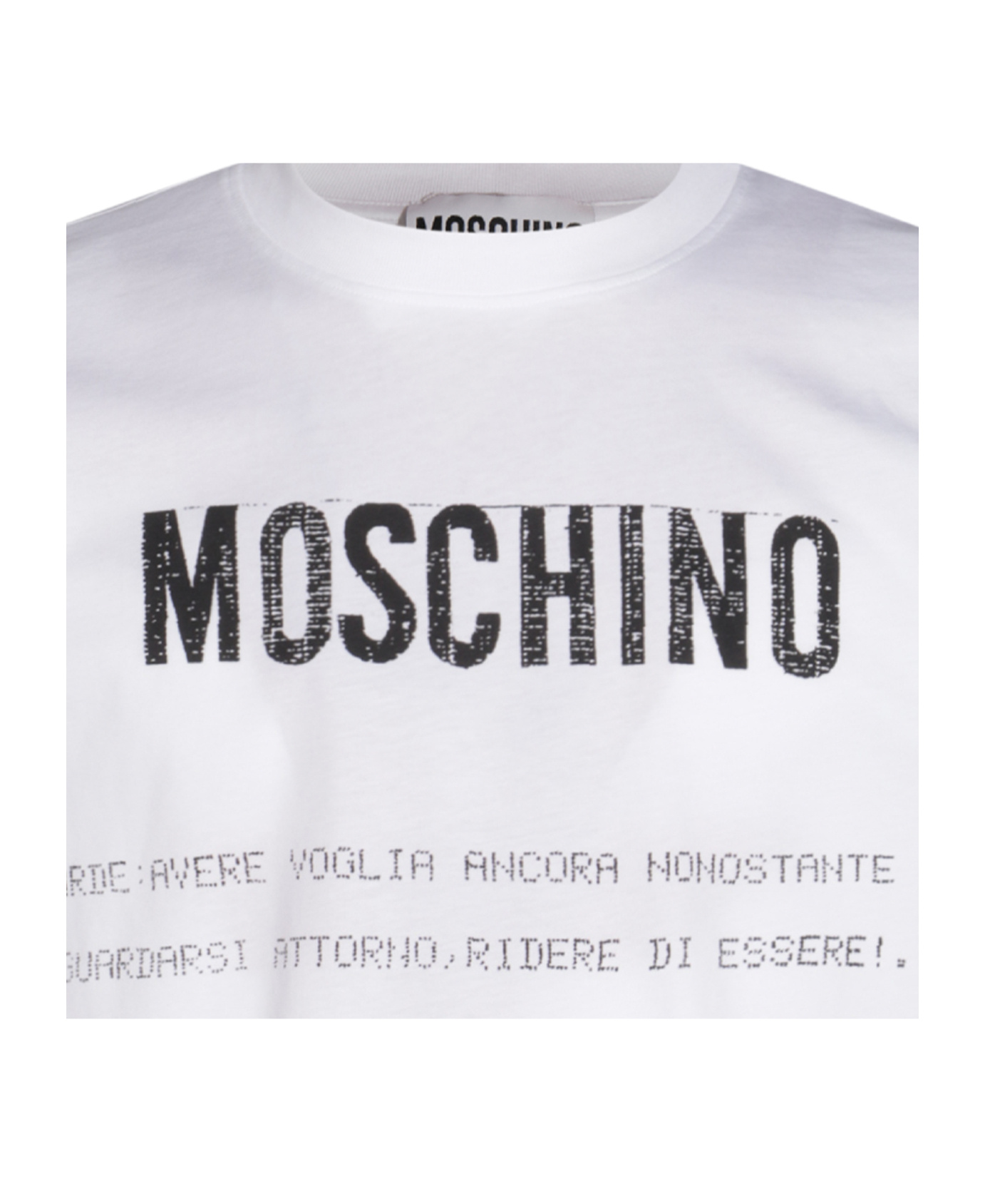 Moschino T-shirt With Lettering Print In White