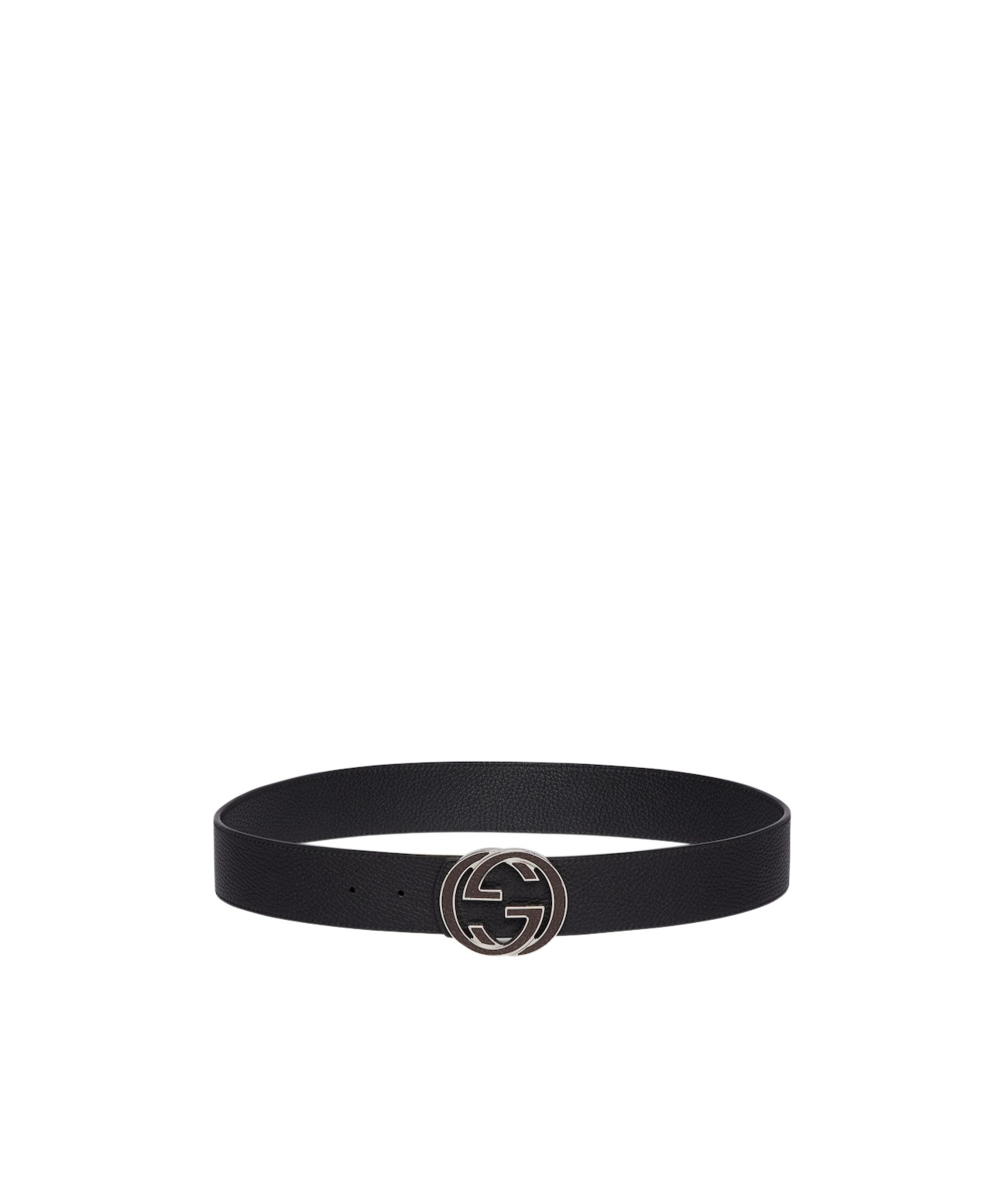 Gucci Reversible Belt With Interlocking G Buckle In Black