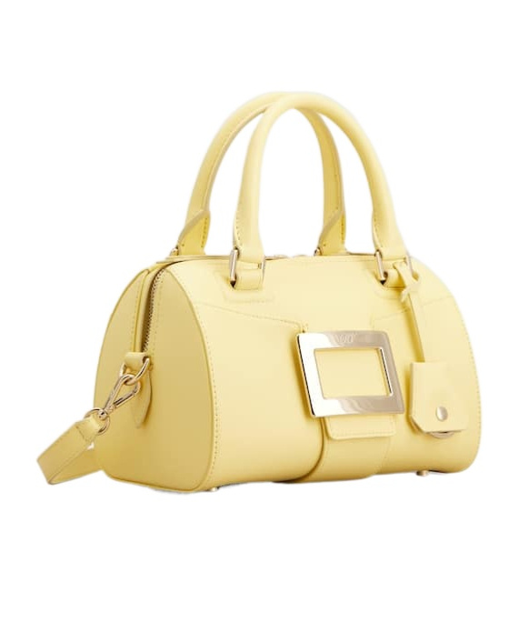Roger Vivier Belle Vivier Mini Bag In Leather In Yellow