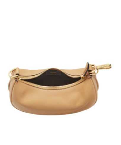 Shop Fendi Beige Leather Mini-bag In Nude
