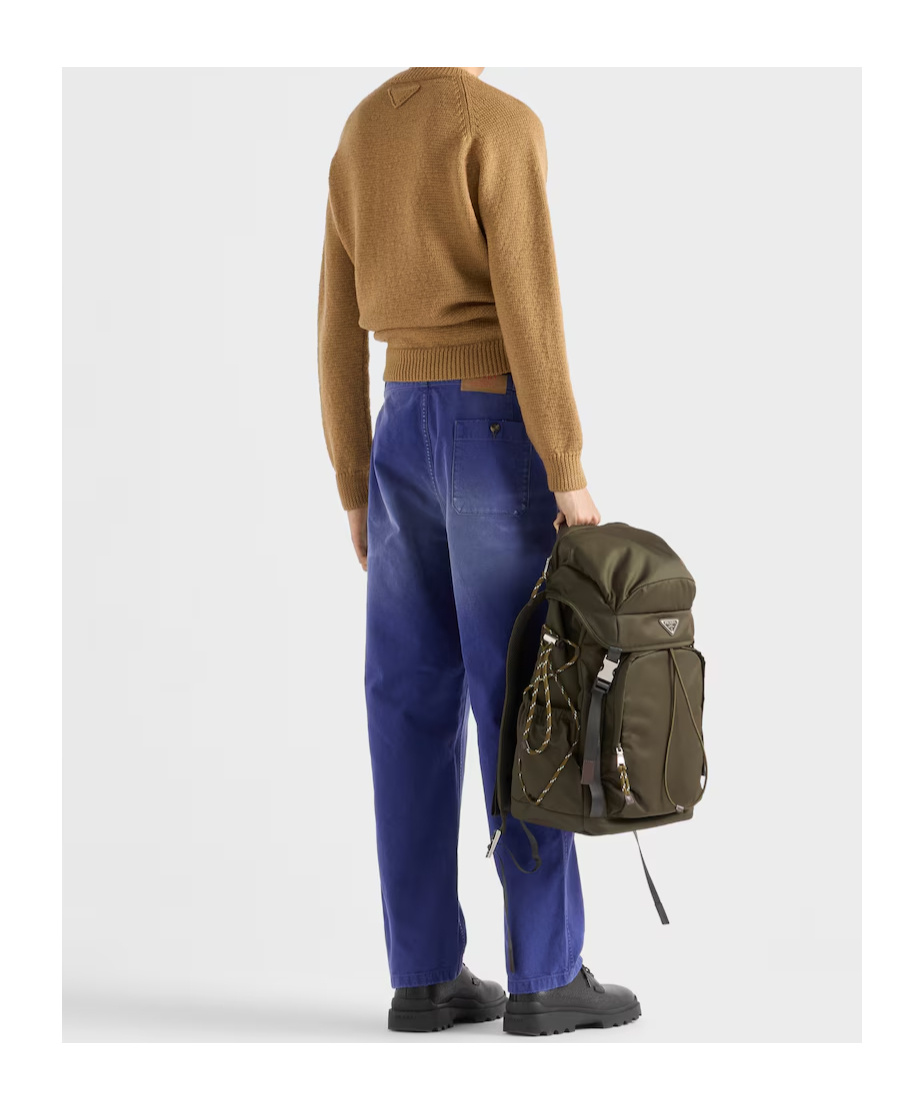 Prada Wool Crew-neck Sweater In Brown